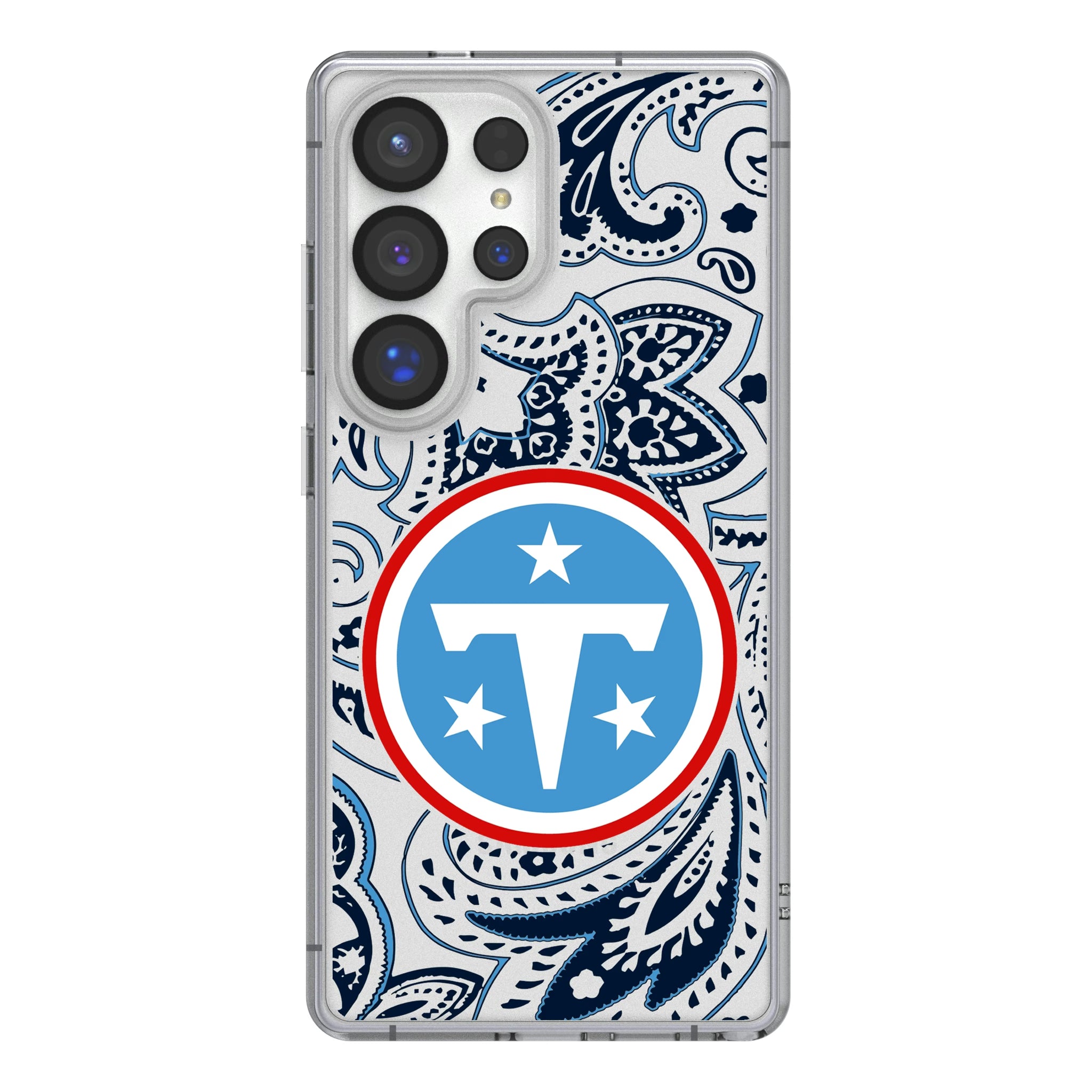 Tennessee Titans Paisley Galaxy Clear Phone Case for Samsung Galaxy