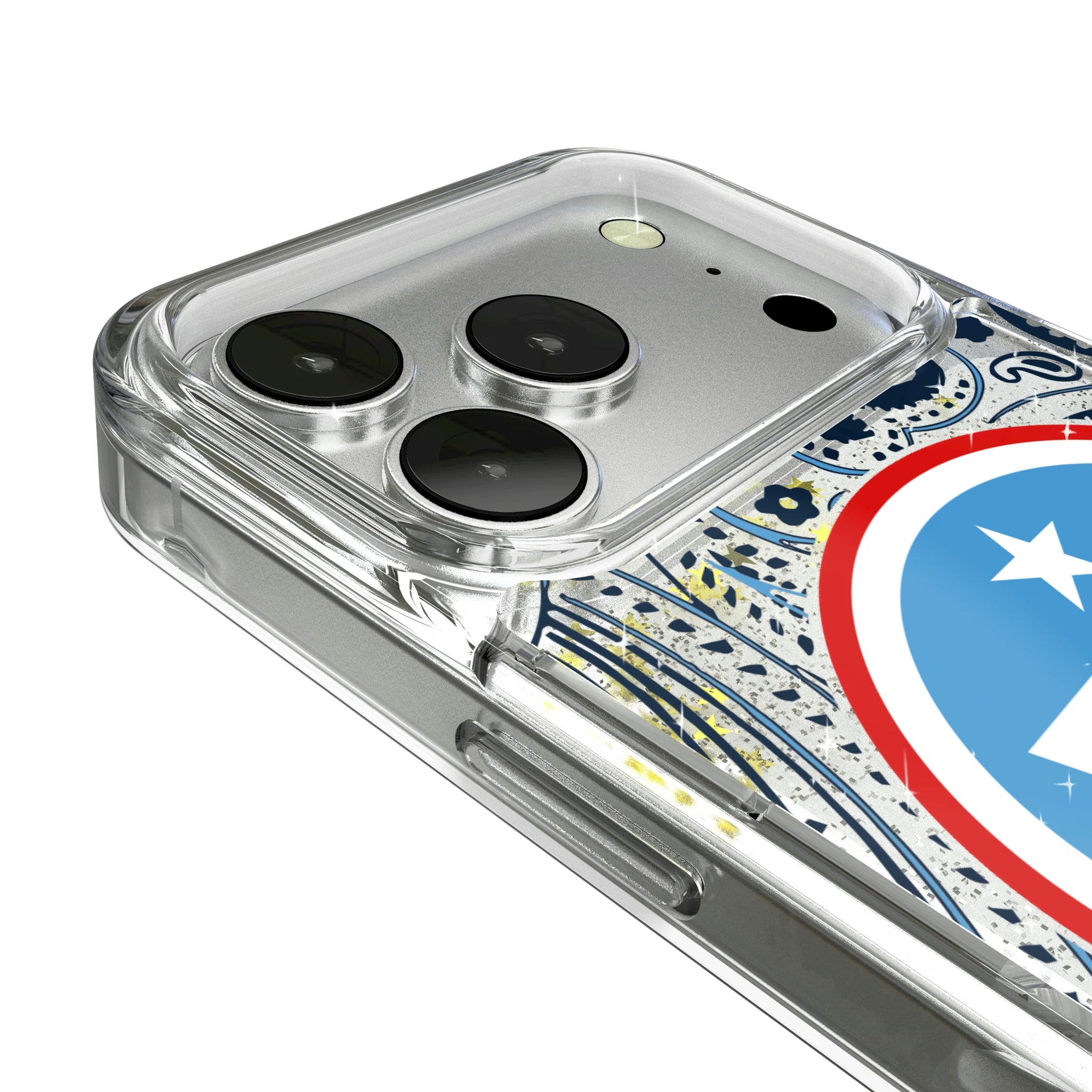 Tennessee Titans Paisley iPhone Glitter Phone Case for Apple iPhone - Detail