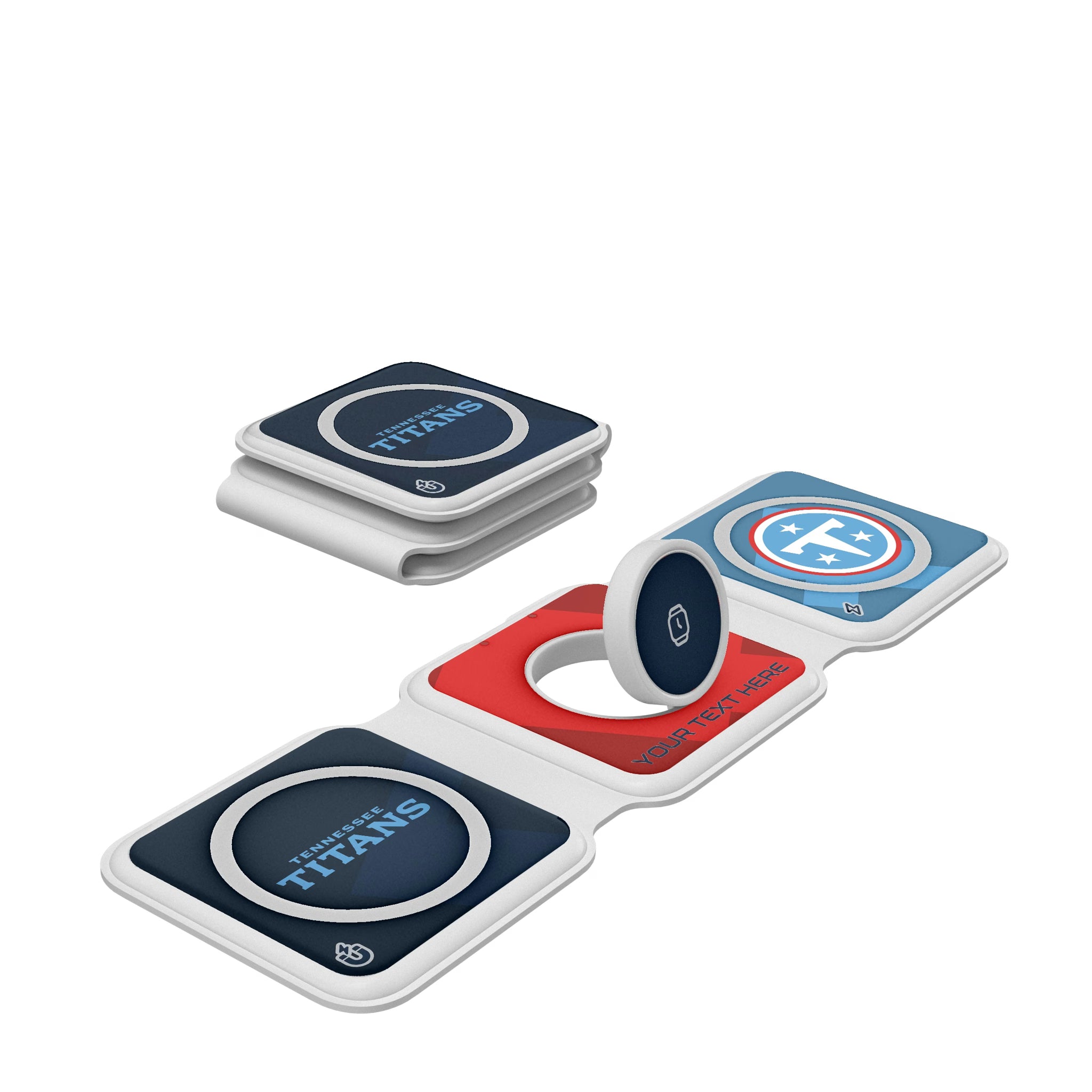 Tennessee Titans Personalized Color Block Foldable 3 in 1 Charger