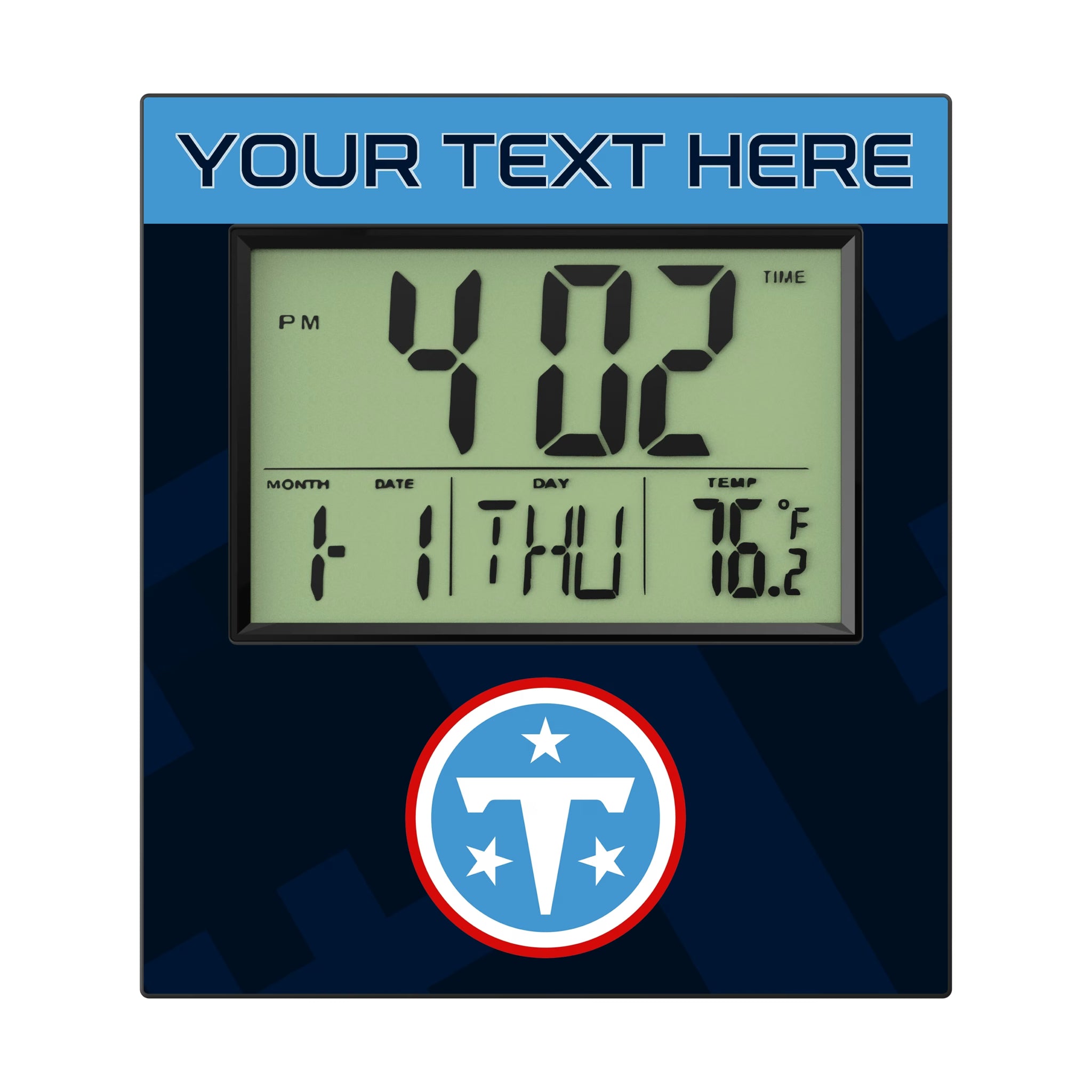 Tennessee Titans Personalized Color Block Wall Clock