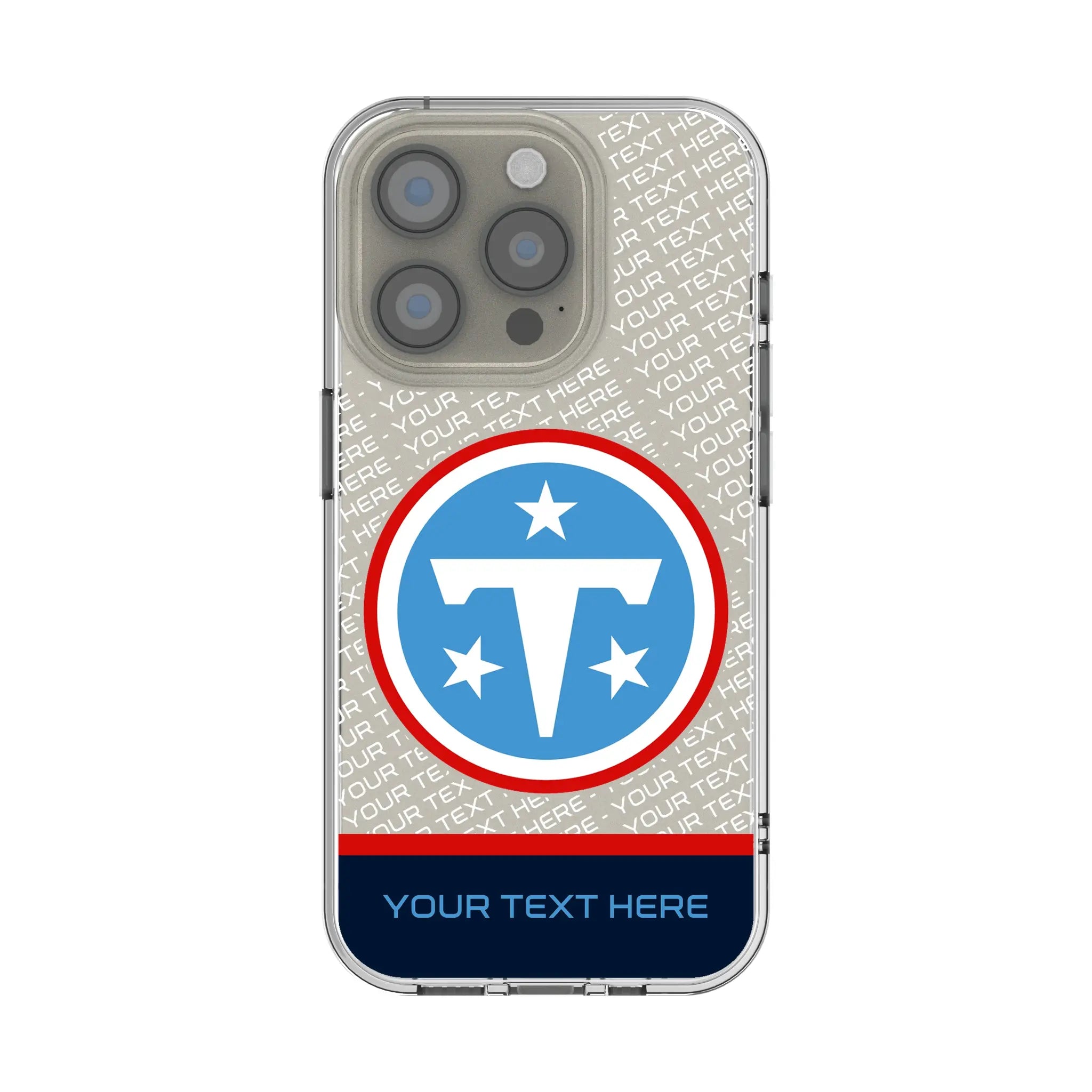 Tennessee Titans Personalized EndZone Plus Clear Phone Case for Apple iPhone