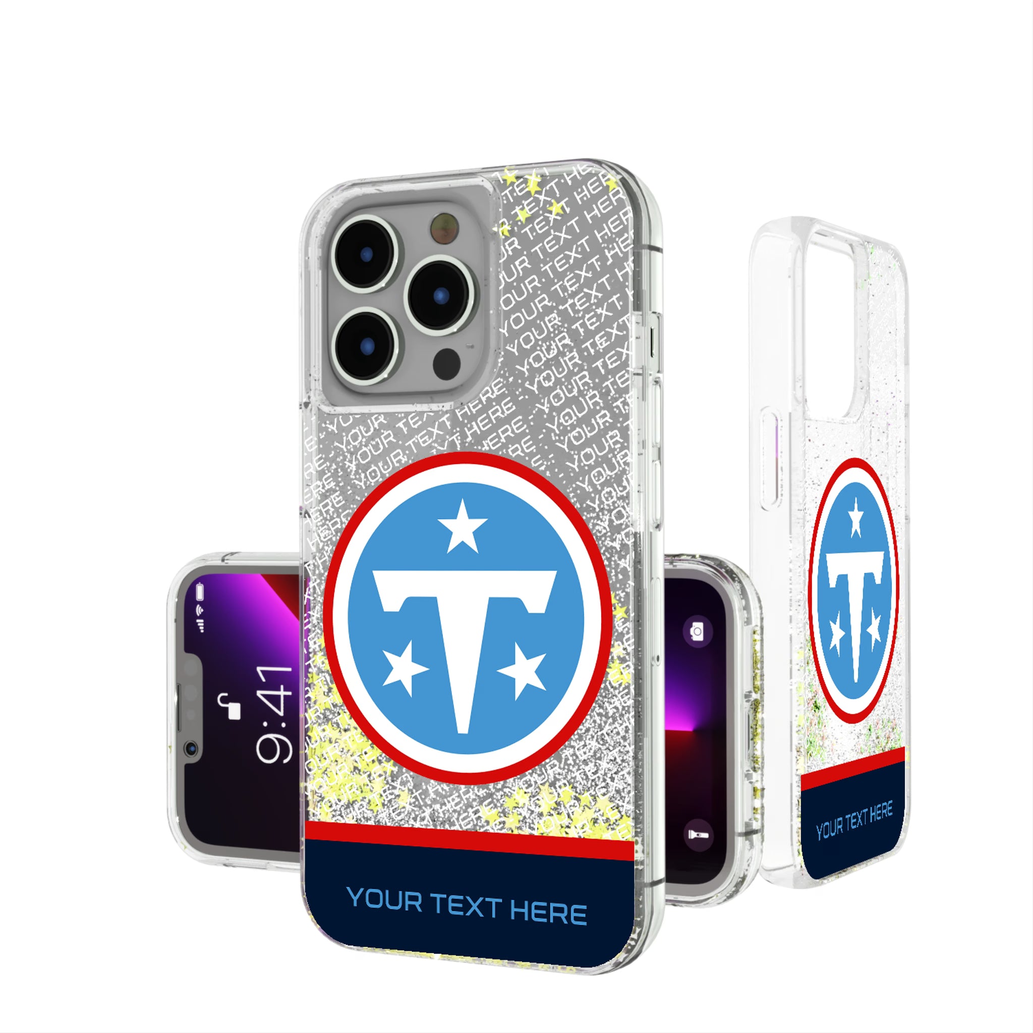 Tennessee Titans Personalized EndZone Plus iPhone Glitter Phone Case for Apple iPhone