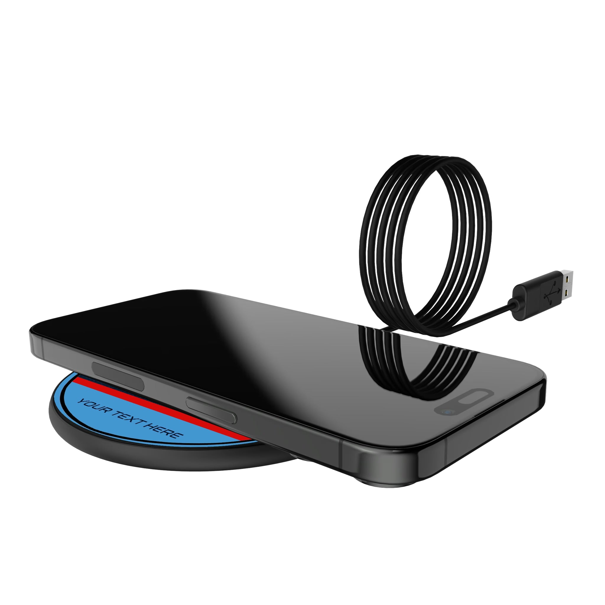 Tennessee Titans Personalized Endzone Solid 15-Watt Wireless Charger - Lifestyle