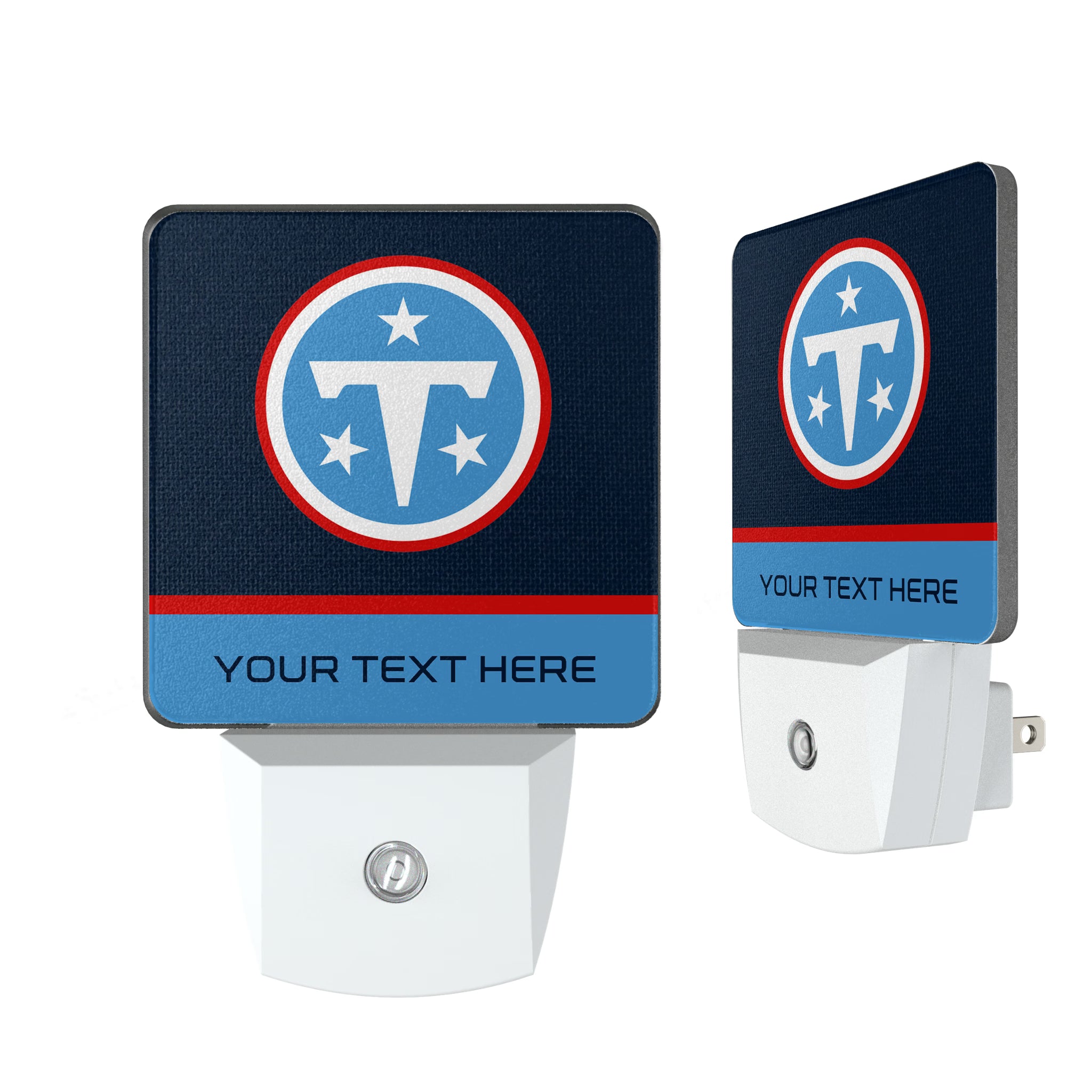 Tennessee Titans Personalized Endzone Solid Night Light 2-Pack