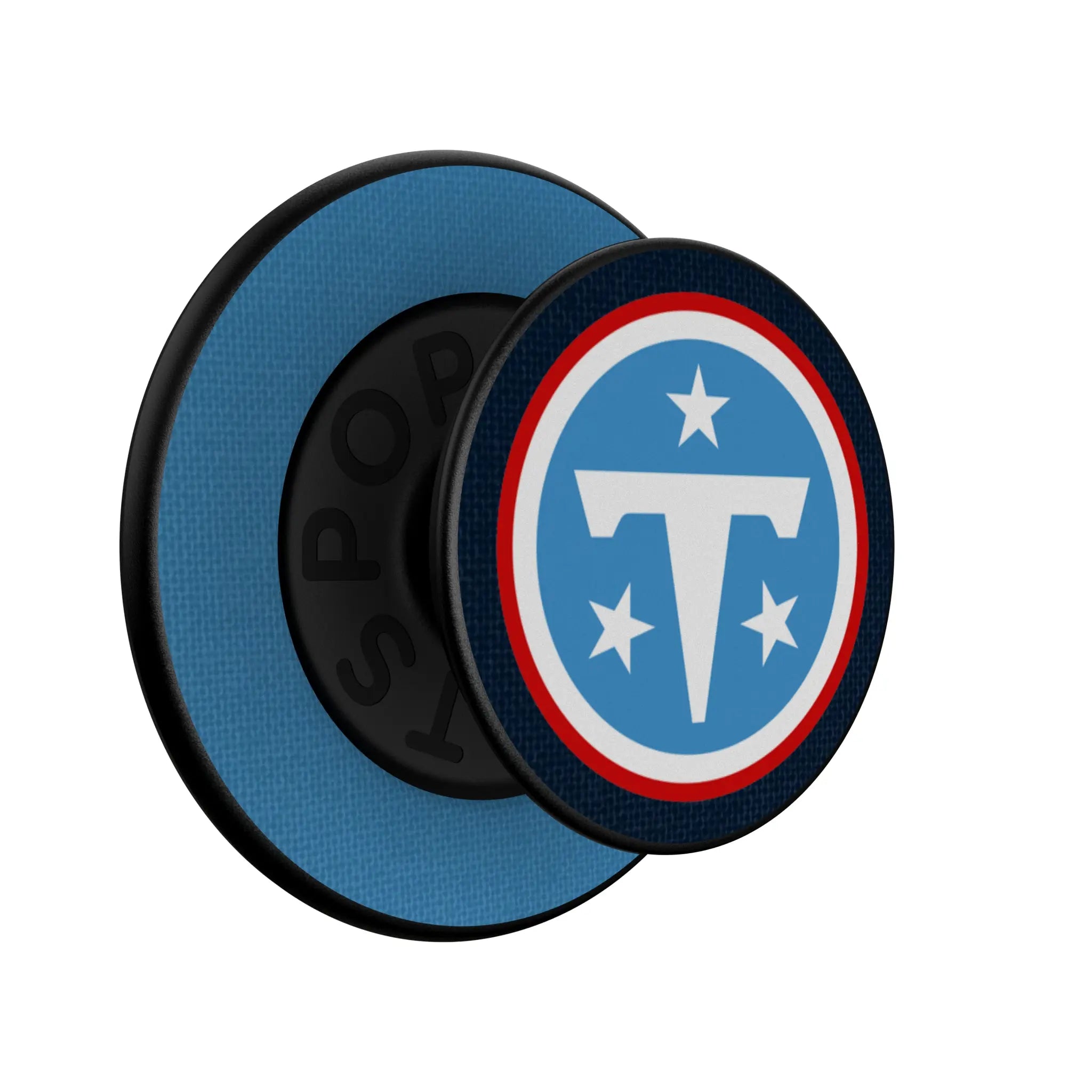 Tennessee Titans Personalized Endzone Solid Popsockets Round Magnetic - Isometric View