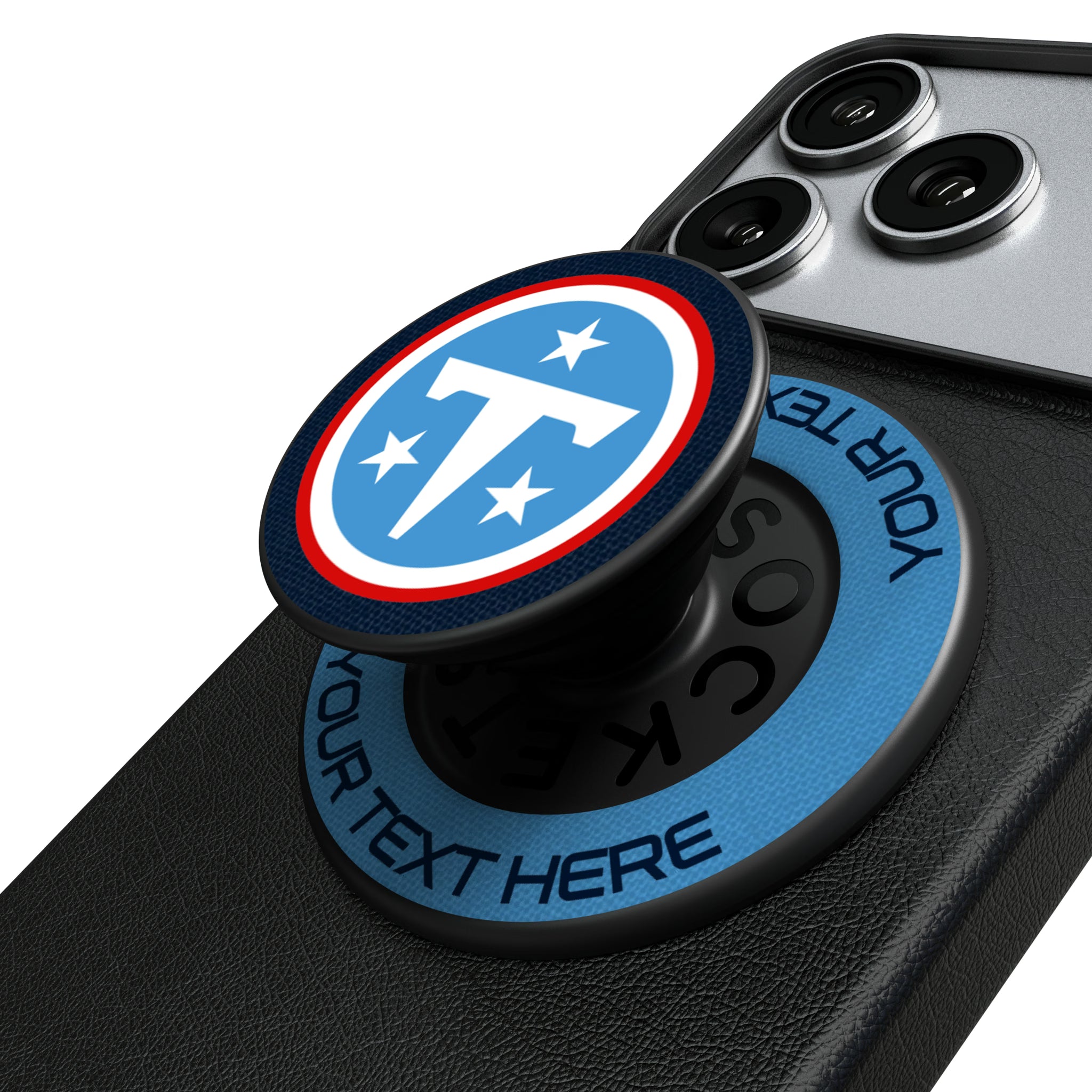 Tennessee Titans Personalized Endzone Solid Popsockets Round Magnetic
