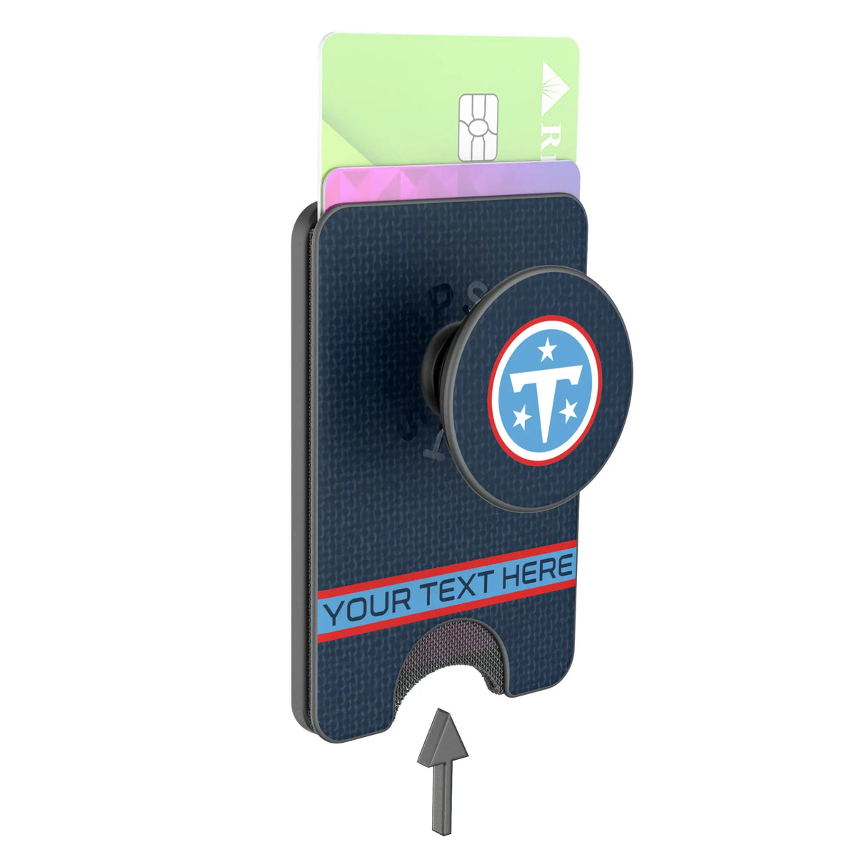 Tennessee Titans Personalized Endzone Solid Popsockets Wallet Magnetic - Detail