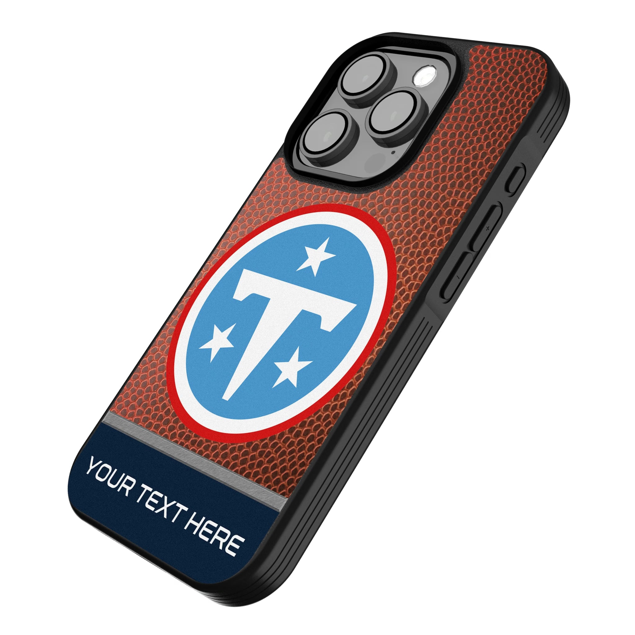 Tennessee Titans Personalized Football iPhone Bump Phone Case for Apple iPhone - Isometric View
