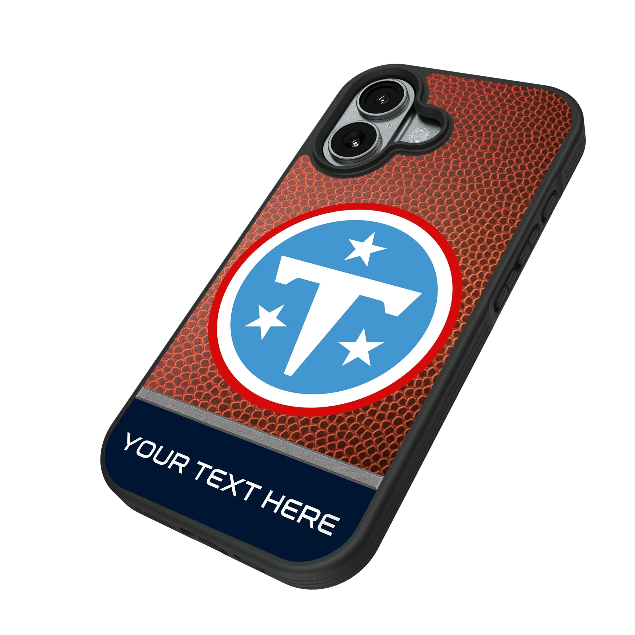 Tennessee Titans Personalized Football iPhone Bump Phone Case for Apple iPhone - Isometric View#Device_iPhone 17