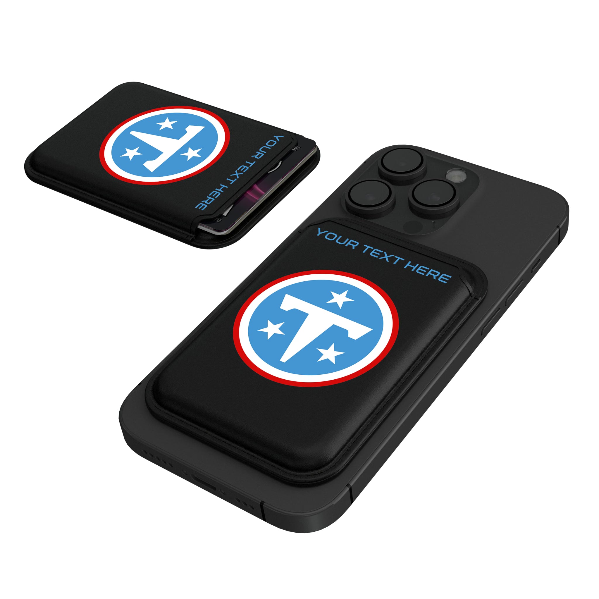 Tennessee Titans Personalized Insignia Black Magnetic Credit Card Wallet