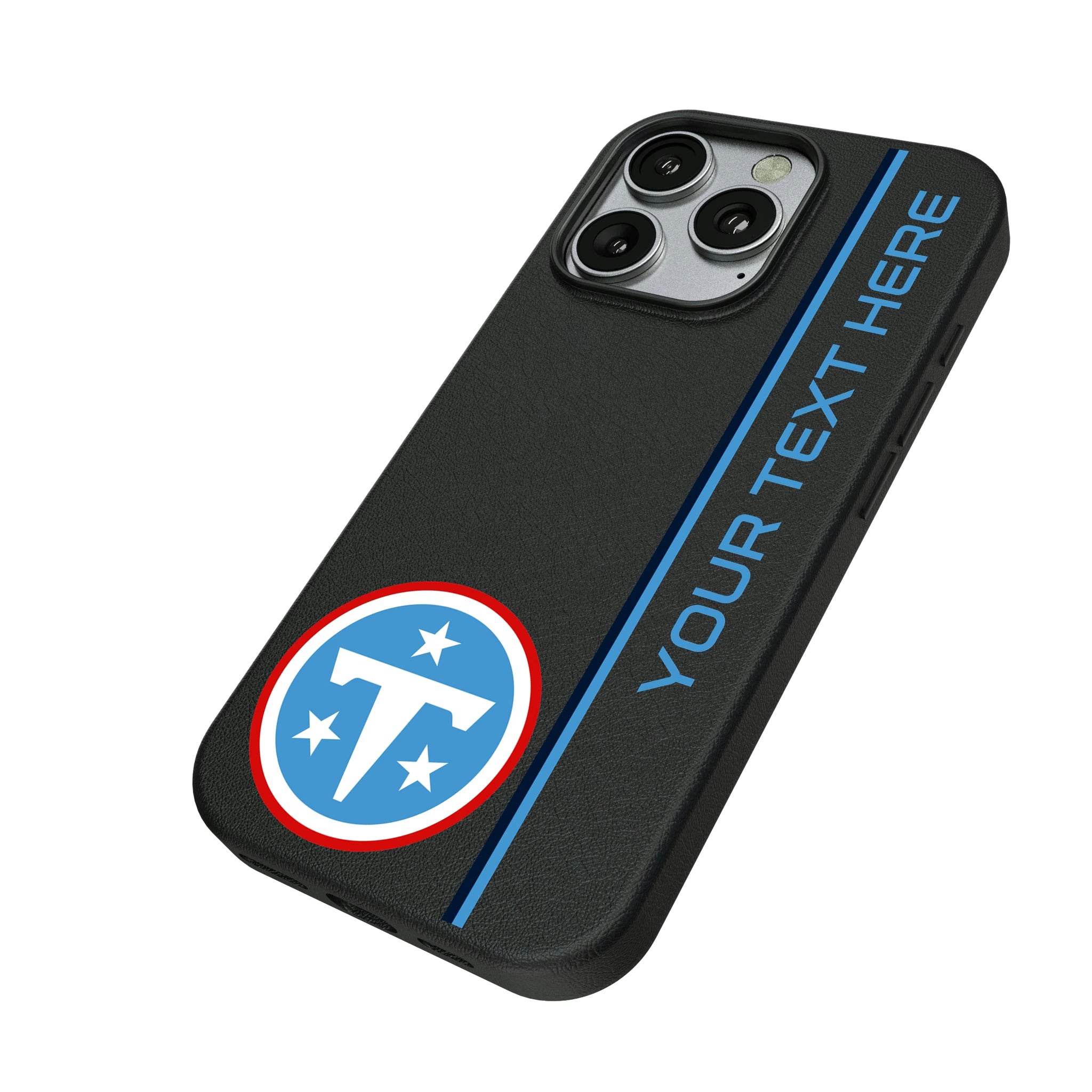 Tennessee Titans Personalized Sidebard iPhone MagSafe Compatible Phone Case for Apple iPhone - Isometric View
