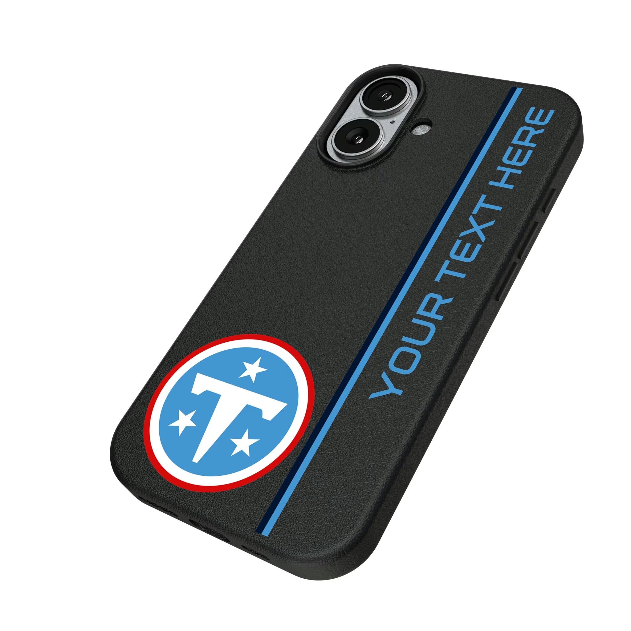 Tennessee Titans Personalized Sidebard iPhone MagSafe Compatible Phone Case for Apple iPhone - Isometric View#Device_iPhone 17