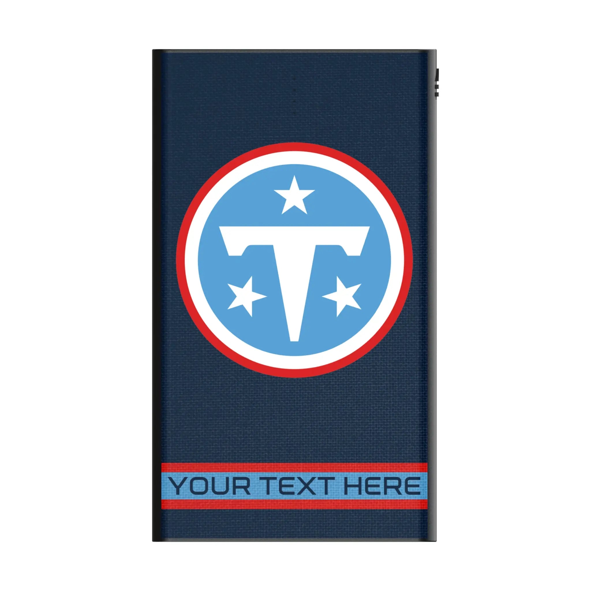 Tennessee Titans Personalized Stripe 5000mAh Flat Power Bank