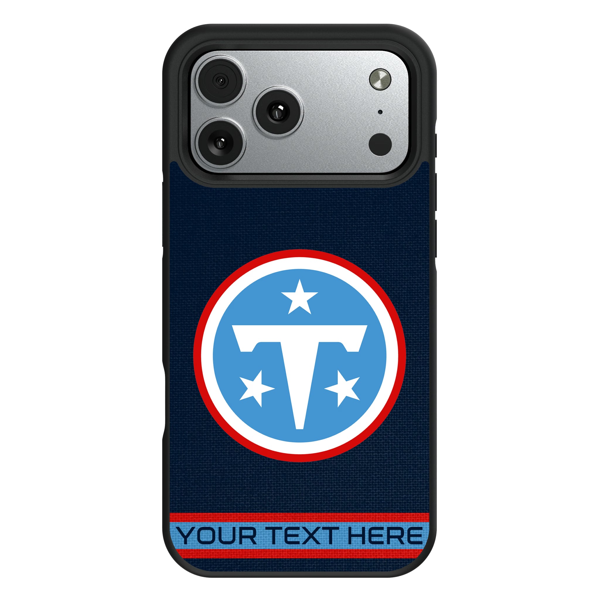 Tennessee Titans Personalized Stripe iPhone Bump Phone Case for Apple iPhone#Device_iPhone 17 Pro Max