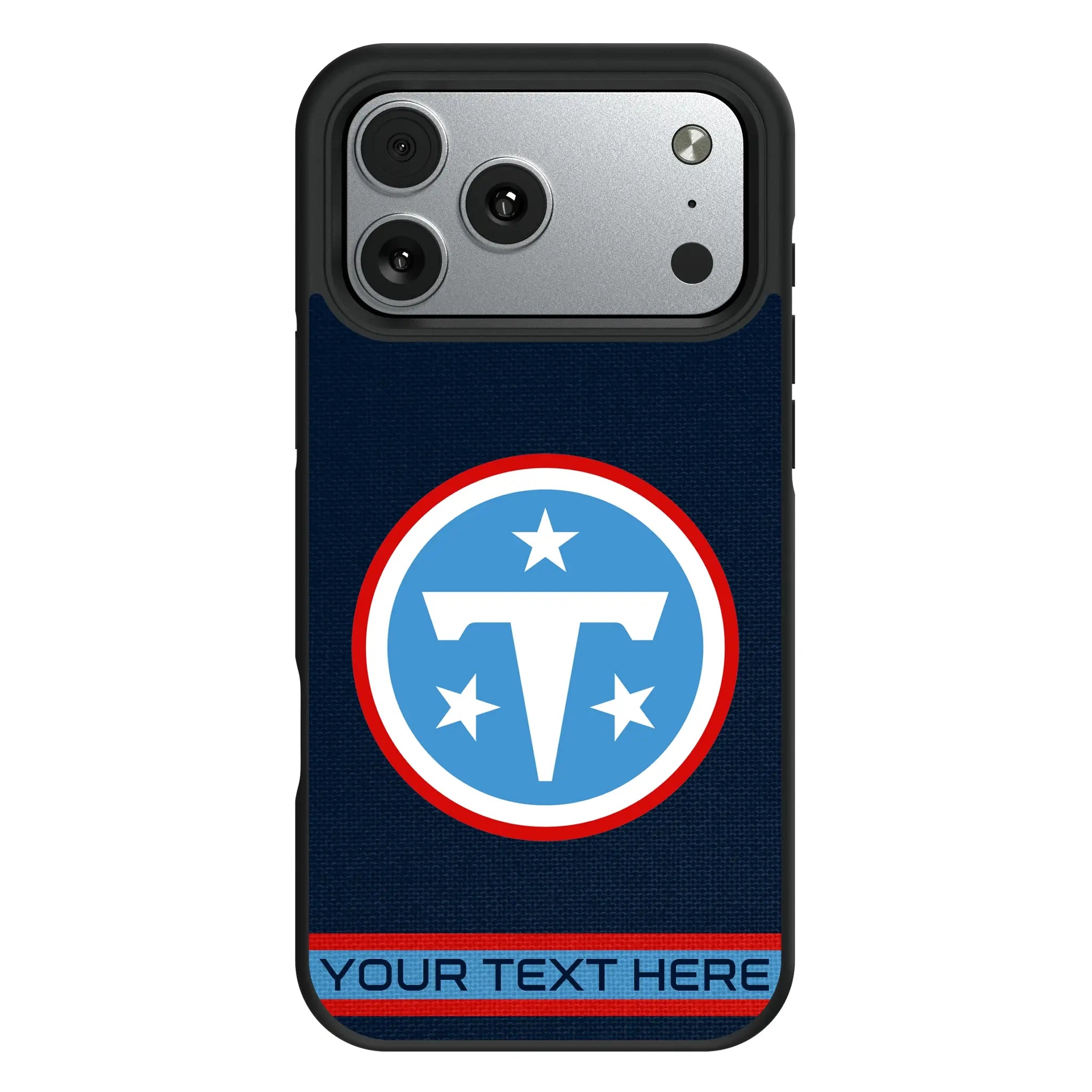 Tennessee Titans Personalized Stripe iPhone Bump Phone Case for Apple iPhone#Device_iPhone 17 Pro Max