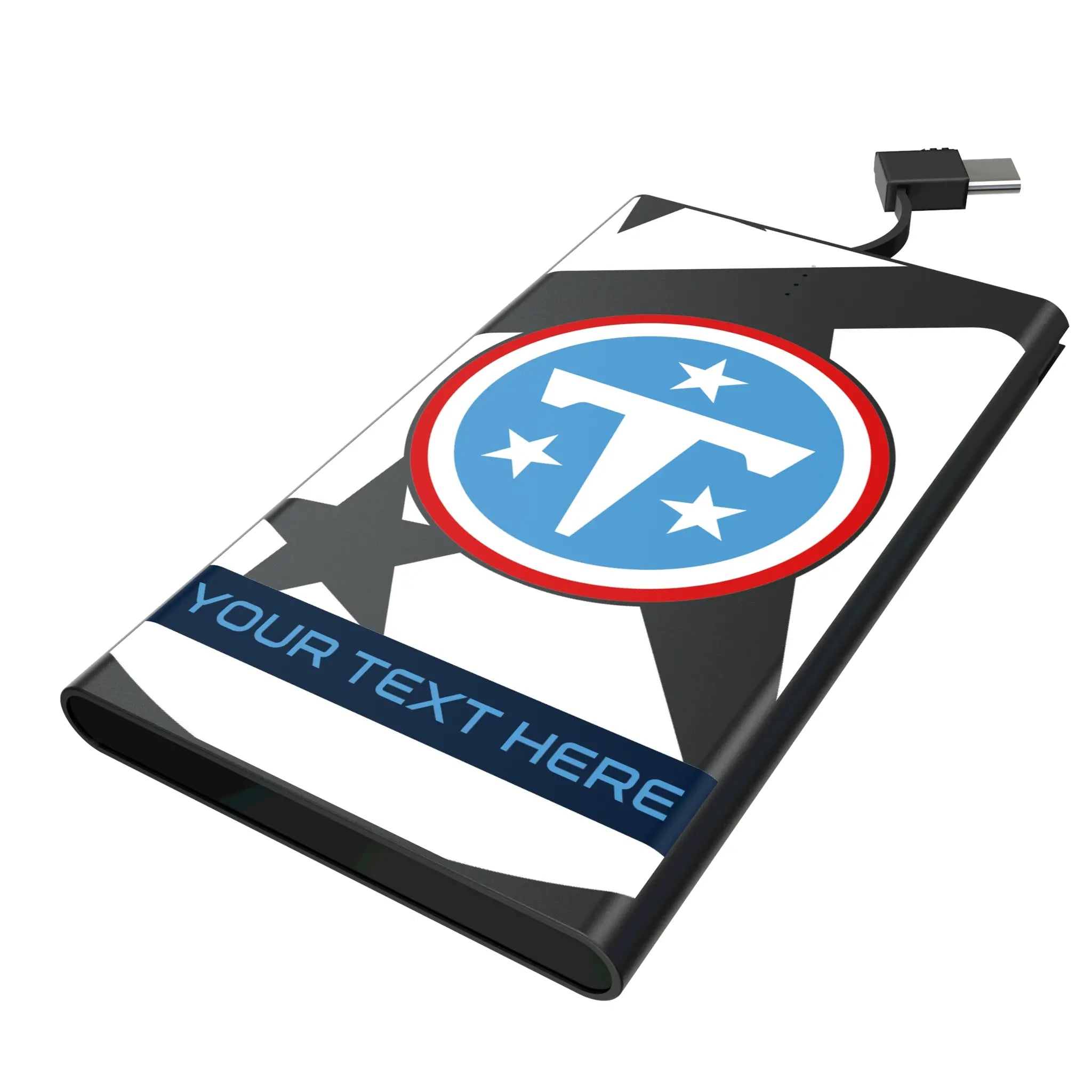 Tennessee Titans Personalized Tilt 5000mAh Flat Power Bank