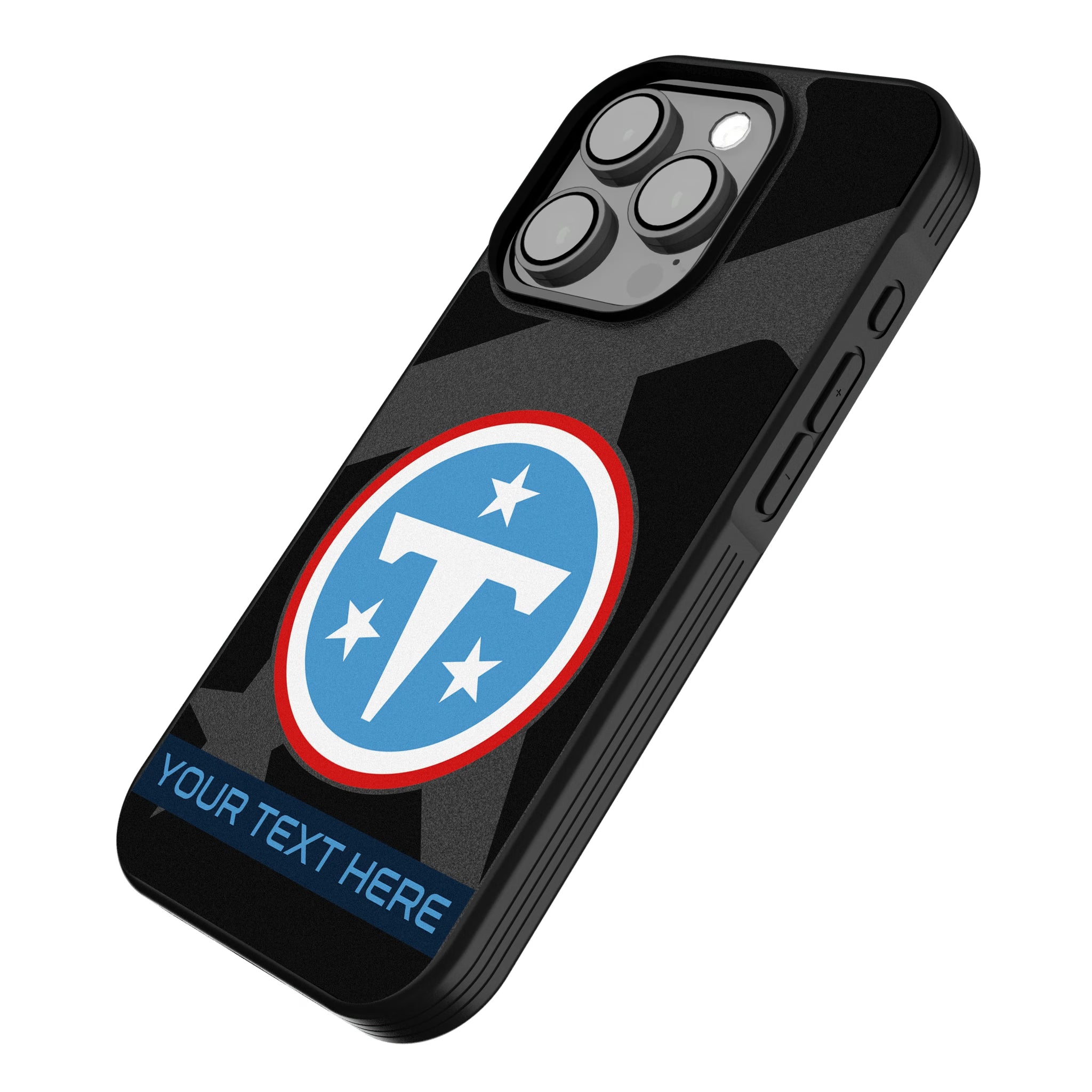 Tennessee Titans Personalized Tilt iPhone Bump Phone Case for Apple iPhone - Isometric View