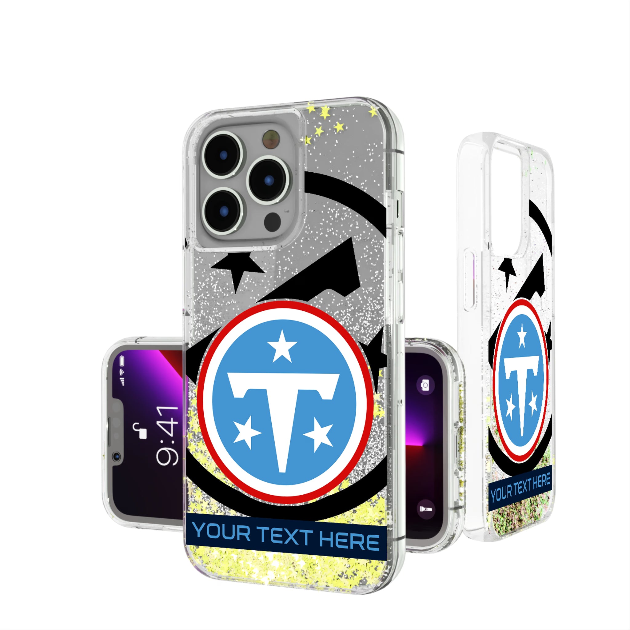 Tennessee Titans Personalized Tilt iPhone Glitter Phone Case for Apple iPhone