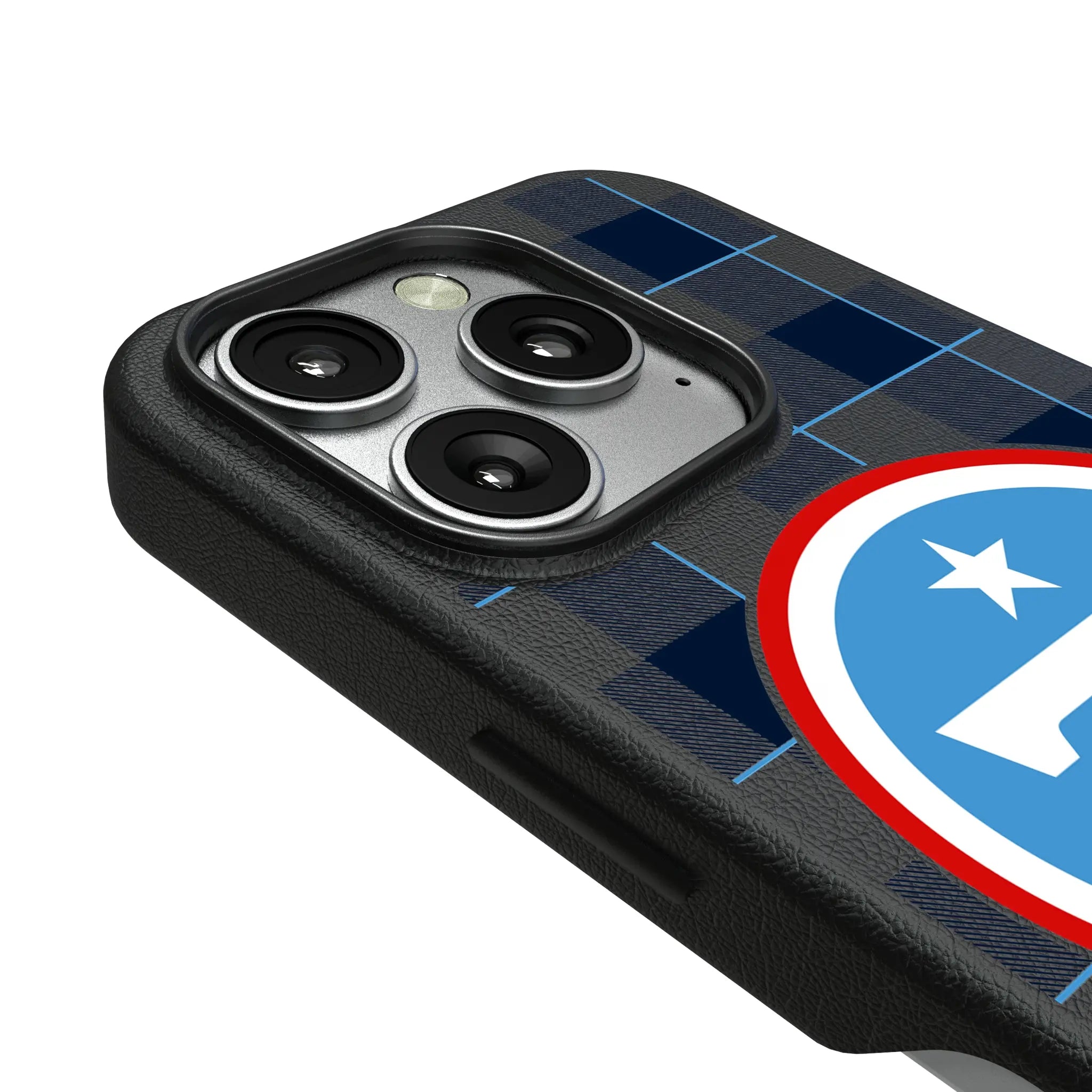 Tennessee Titans Plaid iPhone MagSafe Compatible Phone Case for Apple iPhone - Detail