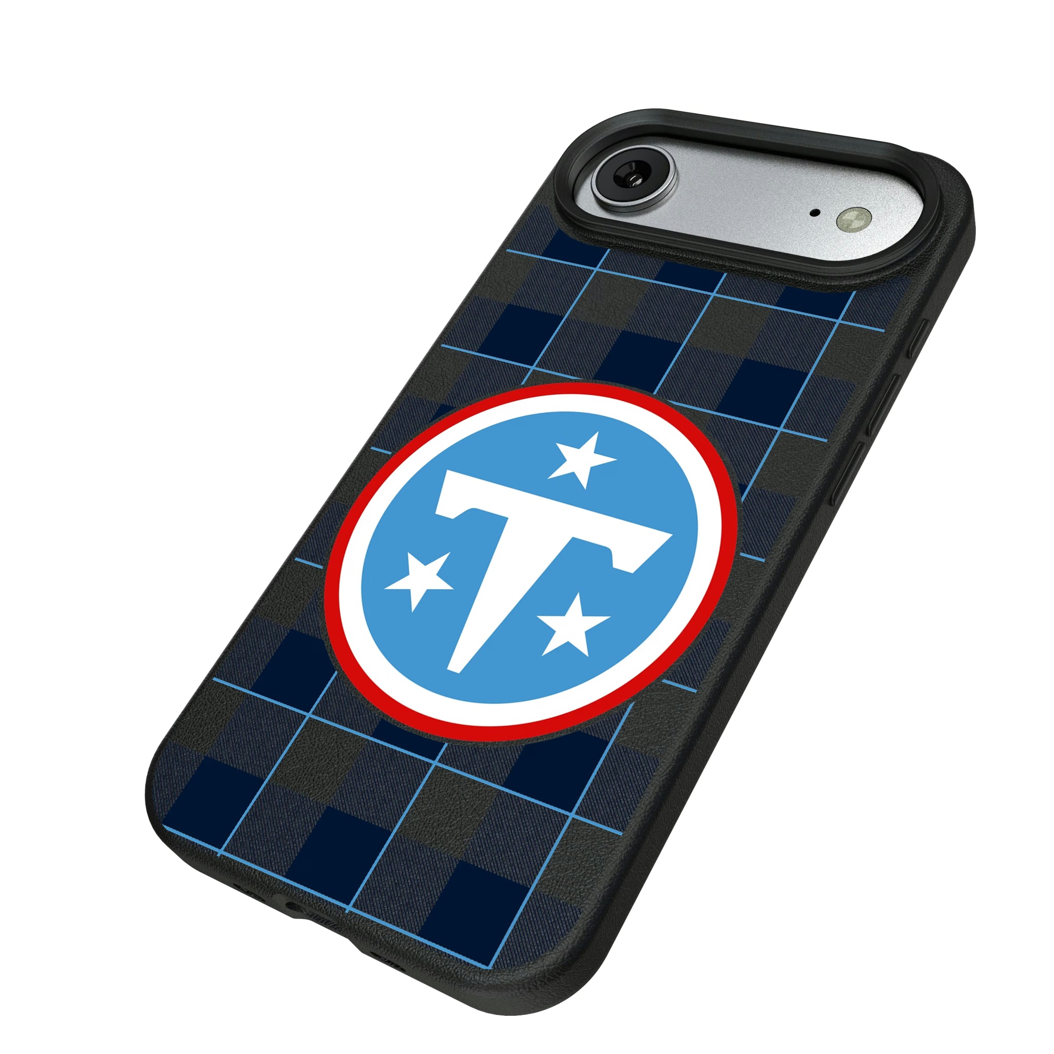 Tennessee Titans Plaid iPhone MagSafe Compatible Phone Case for Apple iPhone - Isometric View#Device_iPhone Air