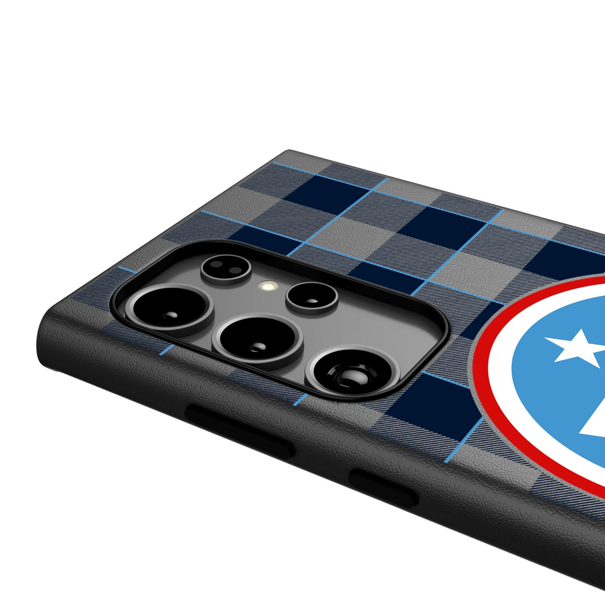 Tennessee Titans Plaid Galaxy MagSafe Compatible Phone Case for Samsung Galaxy - Detail