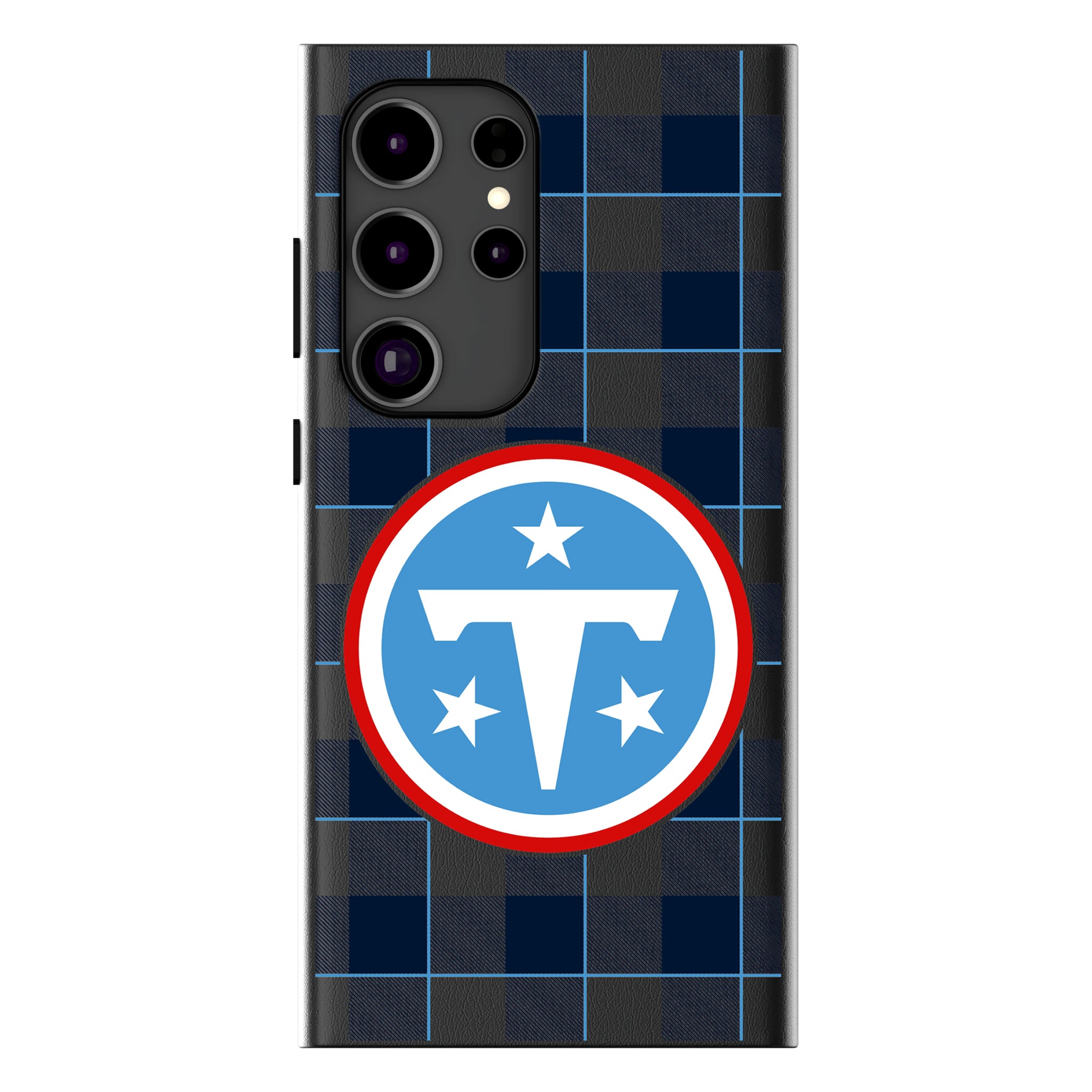 Tennessee Titans Plaid Galaxy MagSafe Compatible Phone Case for Samsung Galaxy