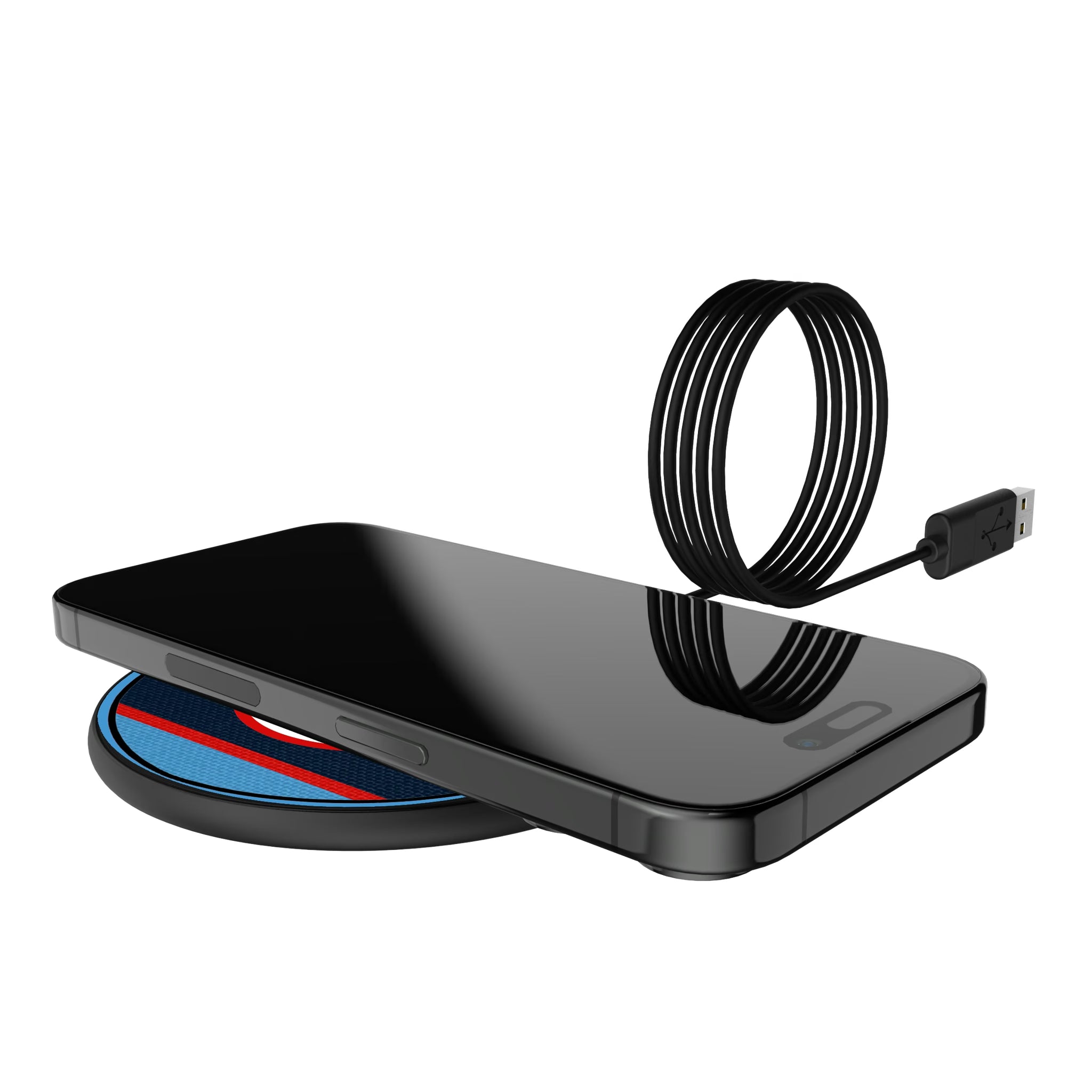 Tennessee Titans Stripe 15-Watt Wireless Charger - Lifestyle