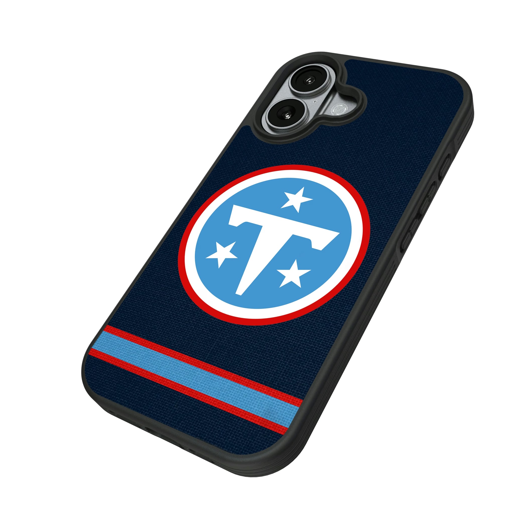 Tennessee Titans Stripe iPhone Bump Phone Case for Apple iPhone - Isometric View#Device_iPhone 17