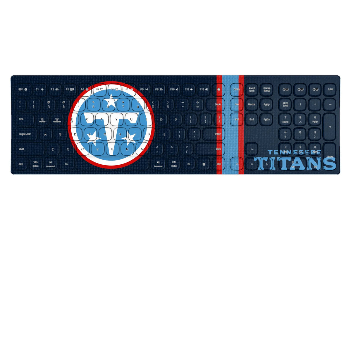 Tennessee Titans Stripe KKB605 Curved Wireless Keyboard