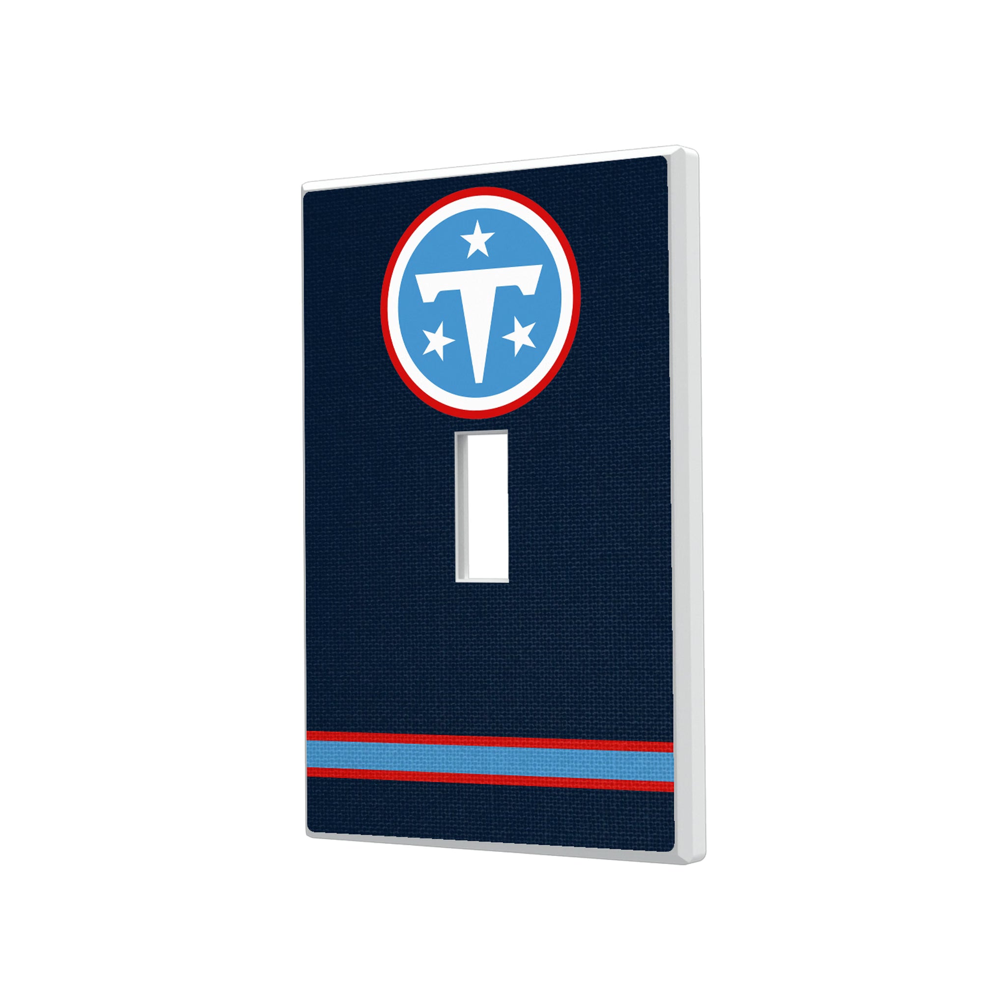 Tennessee Titans Stripe Hidden-Screw Light Switch Plate#Style_Single Toggle