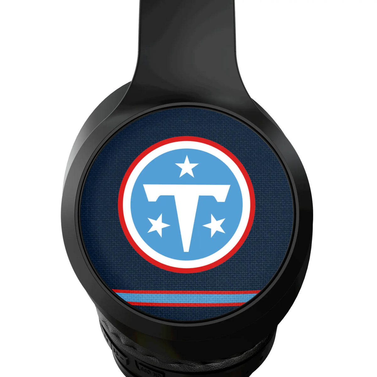 Tennessee Titans Stripe Wireless Over-Ear Headphones With Case - Detail