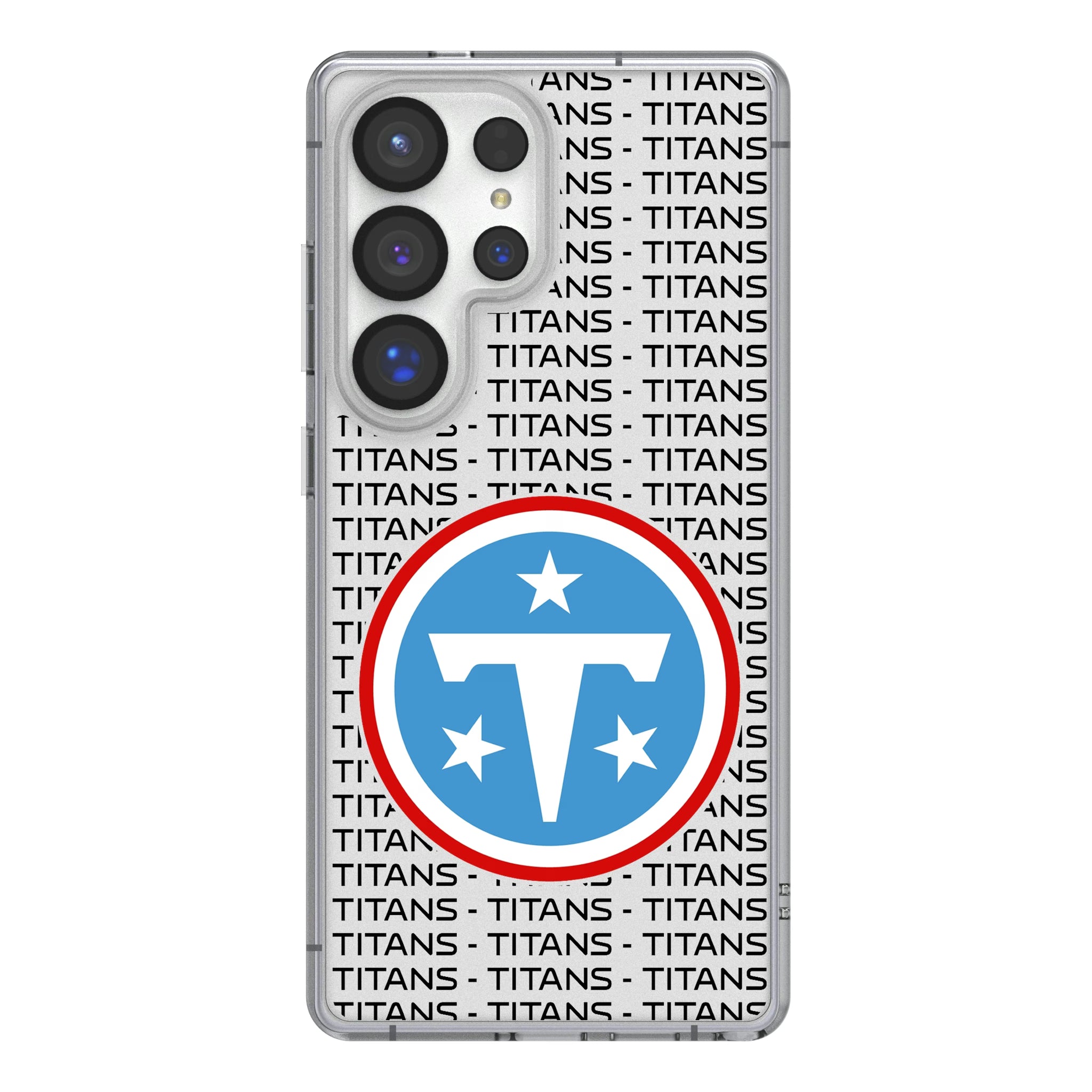 Tennessee Titans Text Backdrop Galaxy Clear Phone Case for Samsung Galaxy