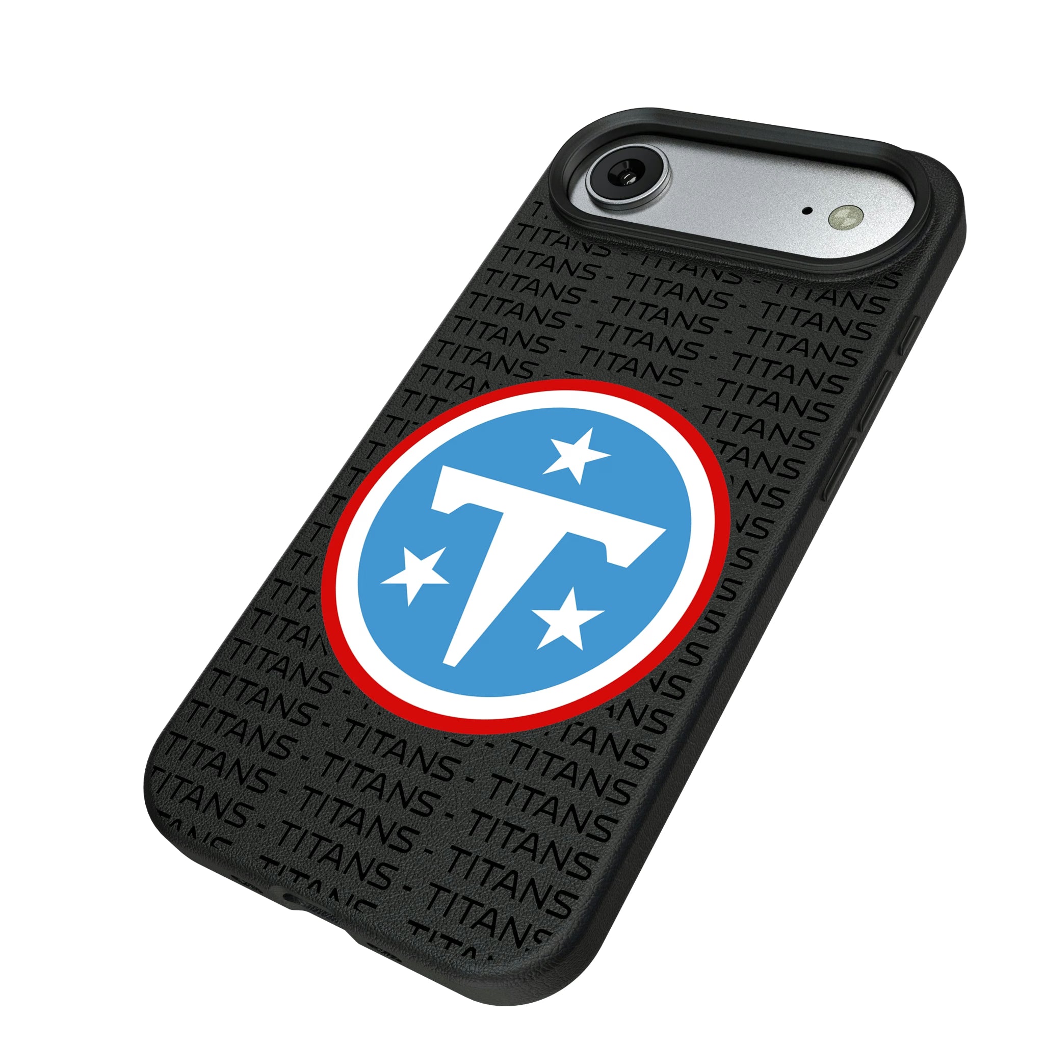 Tennessee Titans Text Backdrop iPhone MagSafe Compatible Phone Case for Apple iPhone - Isometric View#Device_iPhone Air