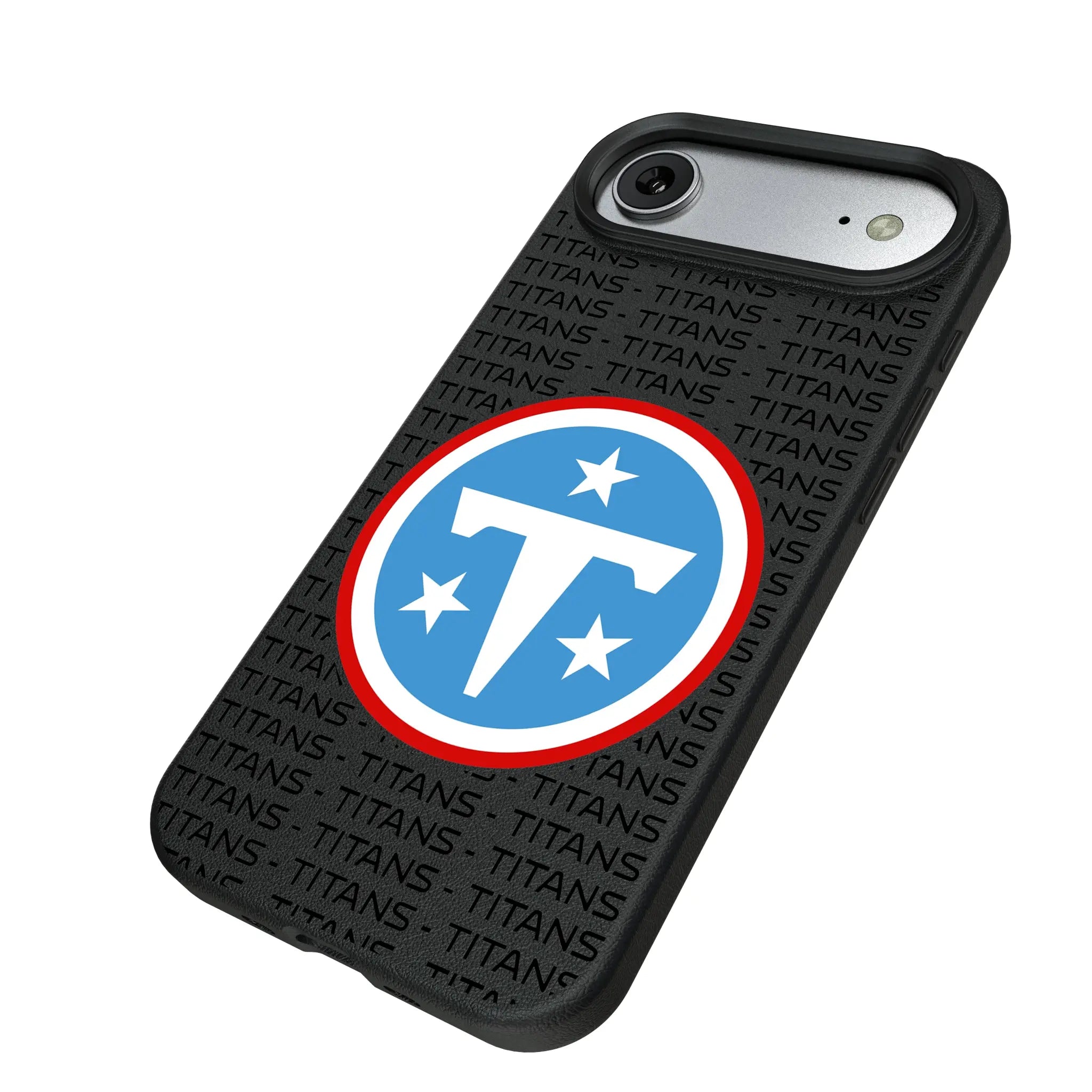 Tennessee Titans Text Backdrop iPhone MagSafe Compatible Phone Case for Apple iPhone - Isometric View#Device_iPhone Air