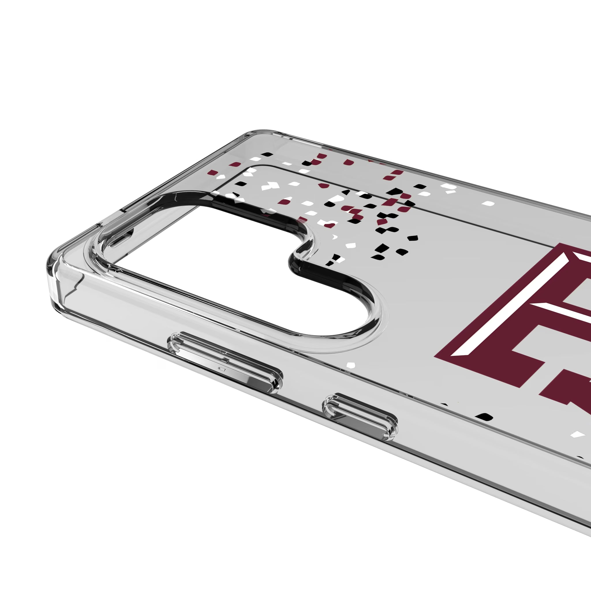 Texas A&M University Aggies Confetti Galaxy Clear Phone Case for Samsung Galaxy - Detail