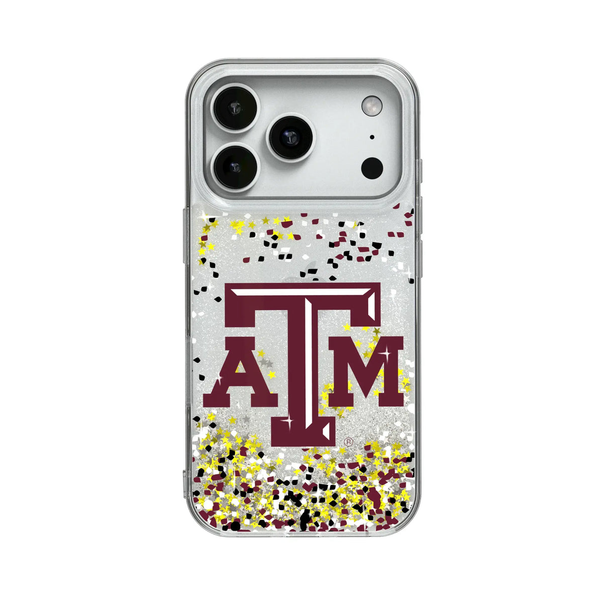 Texas A&M University Aggies Confetti Glitter Phone Case for Apple iPhone