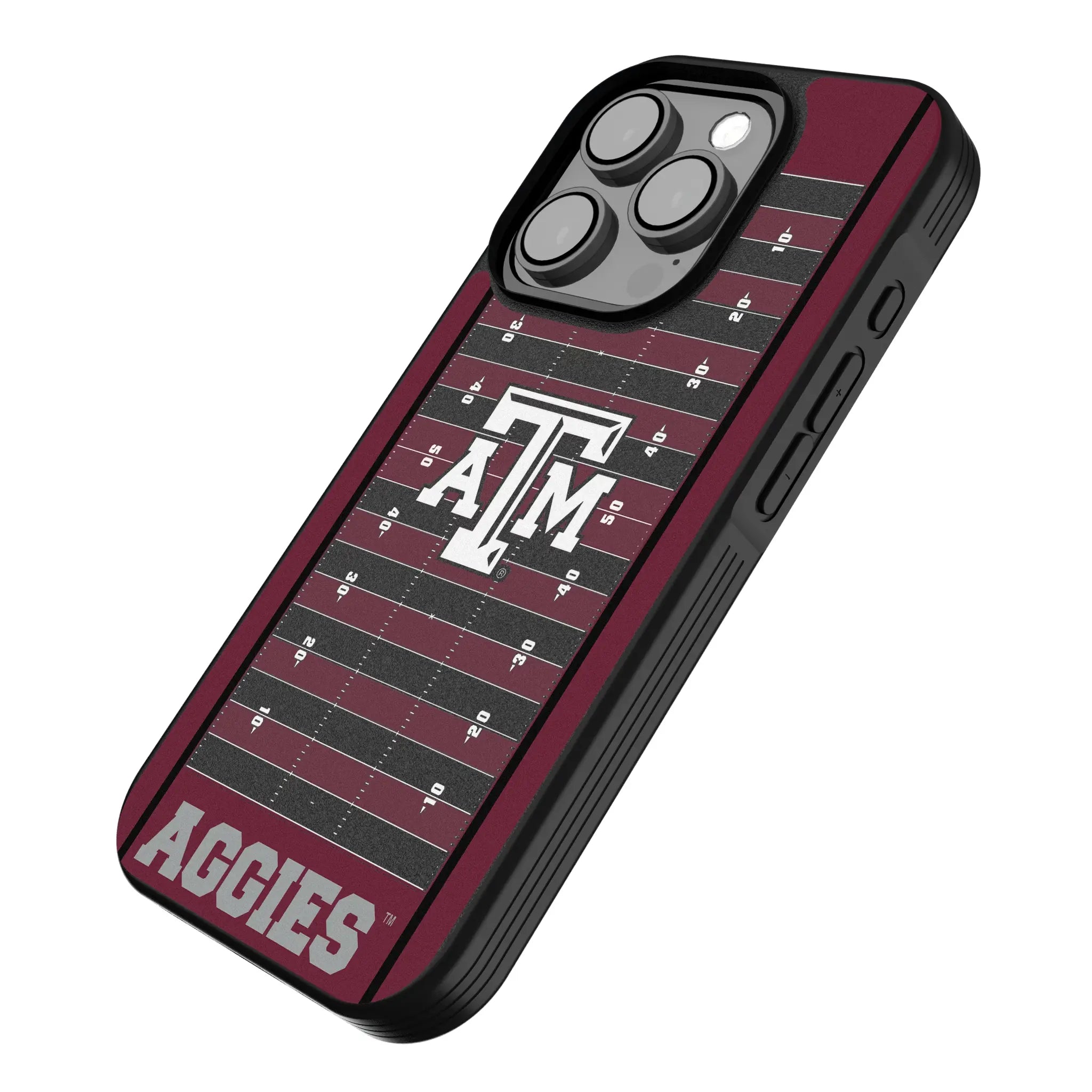 Texas A&M University Aggies Field iPhone Bump Phone Case for Apple iPhone - Isometric View