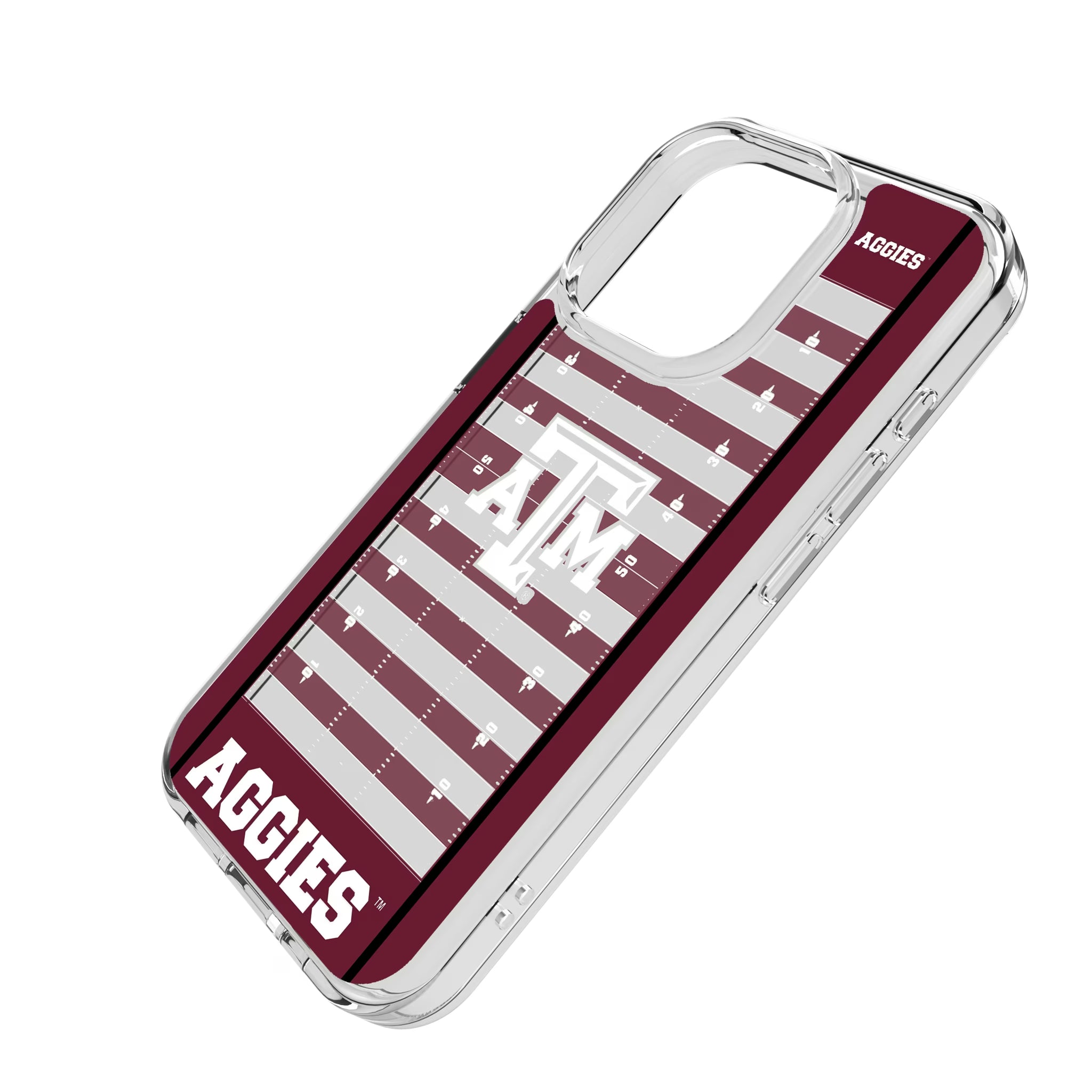 Texas A&M University Aggies Field iPhone Clear Phone Case for Apple iPhone - Isometric View