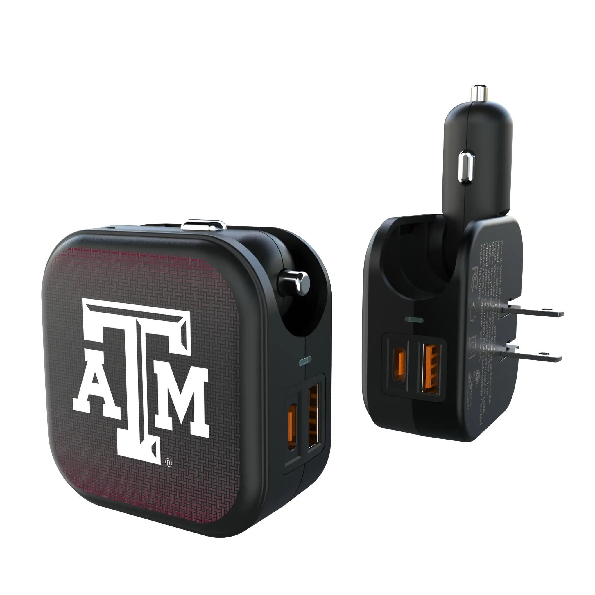 Texas A&M University Aggies Linen 2 in 1 USB A/C Charger
