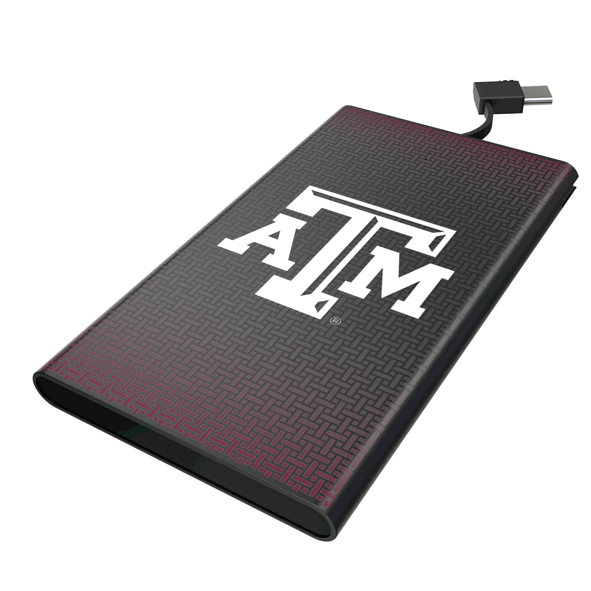 Texas A&M University Aggies Linen 5000mAh Flat Power Bank