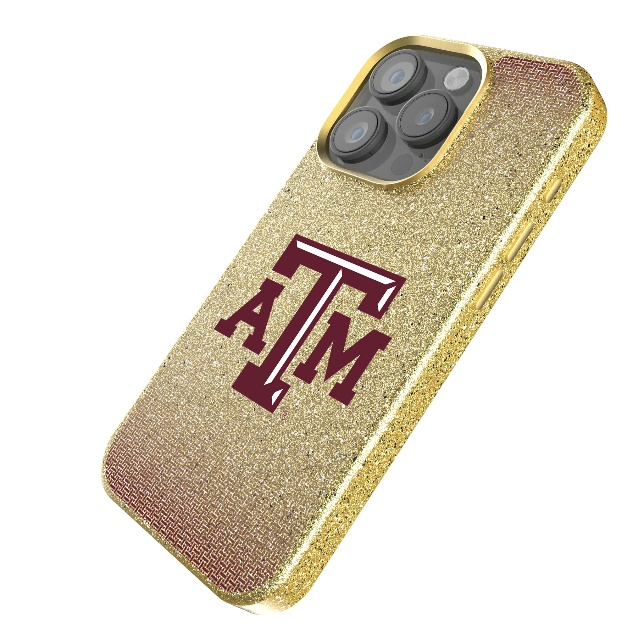 Texas A&M University Aggies Linen iPhone Bling Phone Case for Apple iPhone - Isometric View