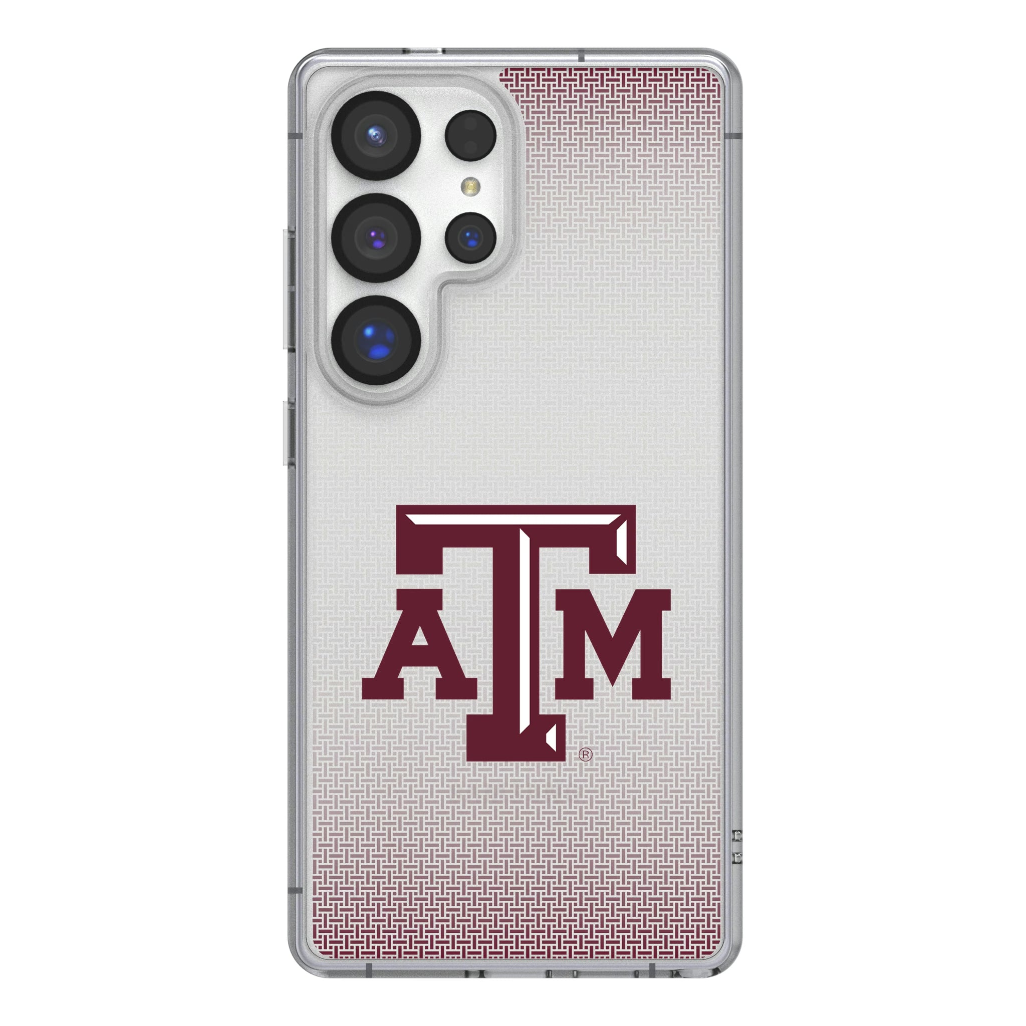 Texas A&M University Aggies Linen Galaxy Clear Phone Case for Samsung Galaxy