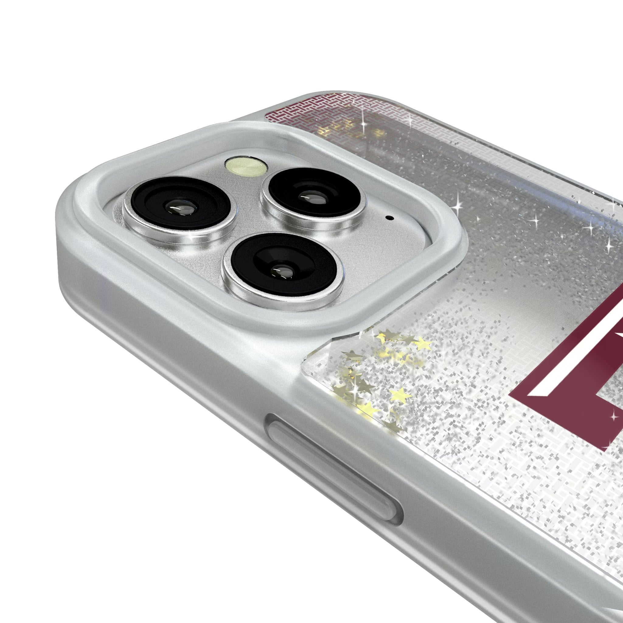 Texas A&M University Aggies Linen iPhone Glitter Phone Case for Apple iPhone - Detail#Device_iPhone 16 Pro