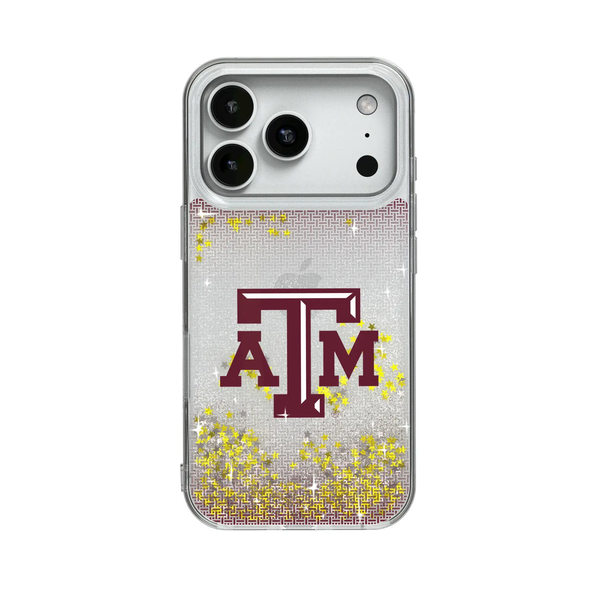 Texas A&M University Aggies Linen Glitter Phone Case for Apple iPhone