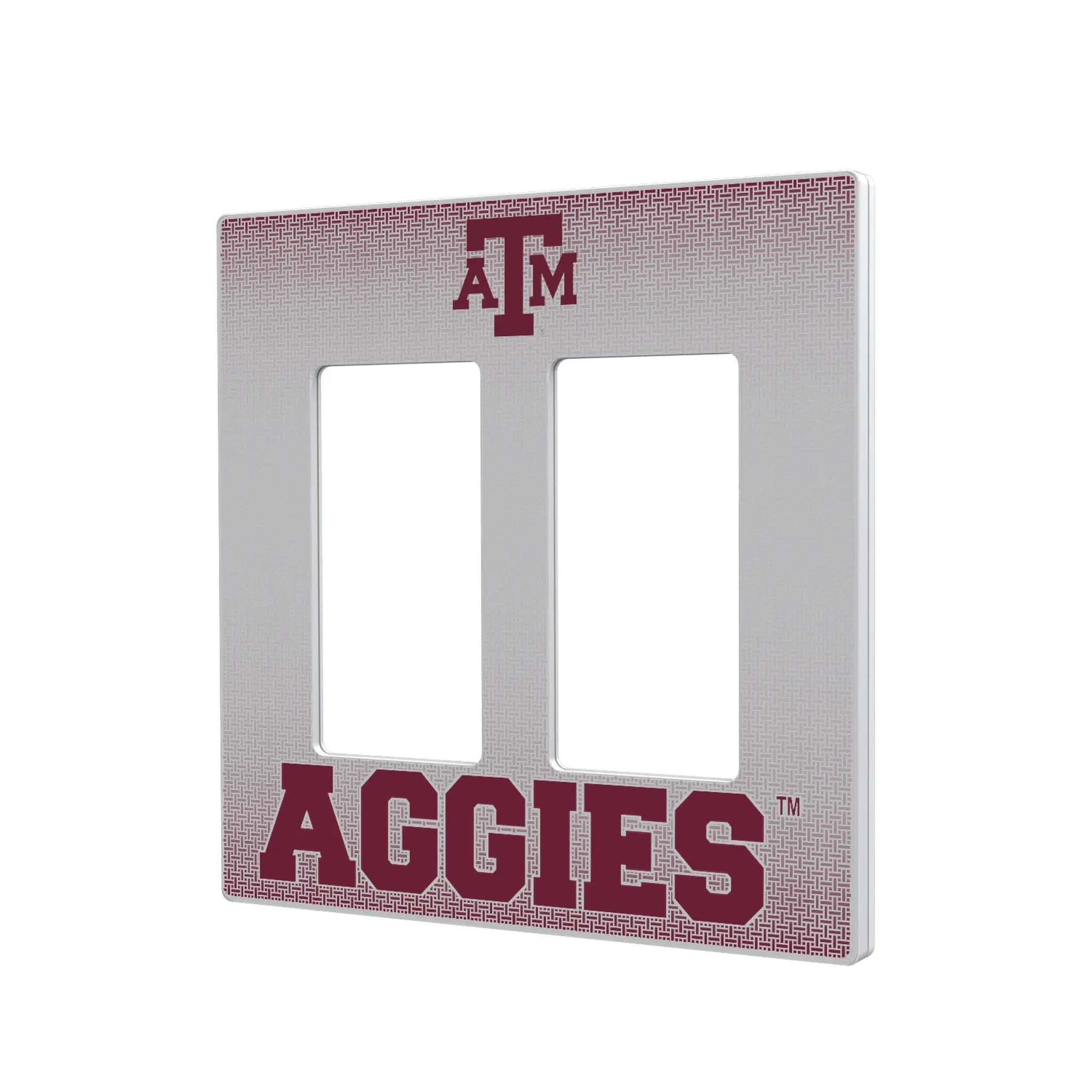 Texas A&M University Aggies Linen Hidden-Screw Light Switch Plate#Style_Double Rocker