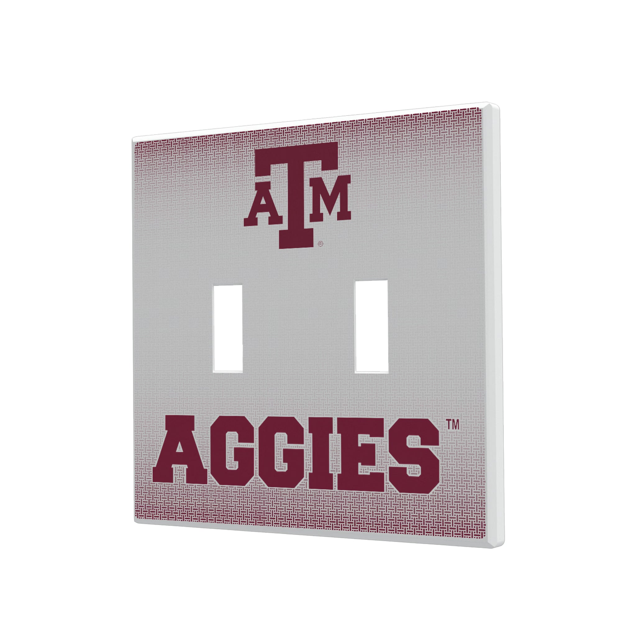 Texas A&M University Aggies Linen Hidden-Screw Light Switch Plate#Style_Double Toggle