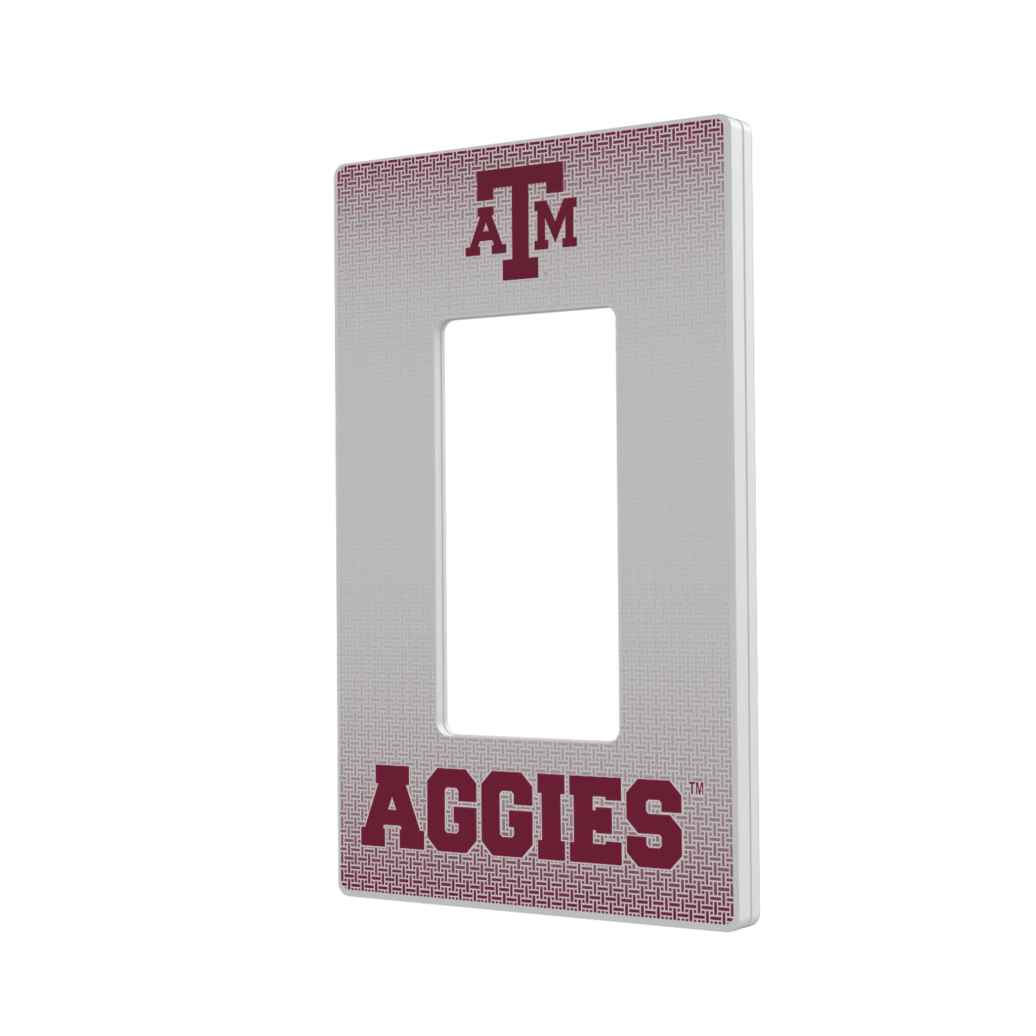 Texas A&M University Aggies Linen Hidden-Screw Light Switch Plate#Style_Single Rocker