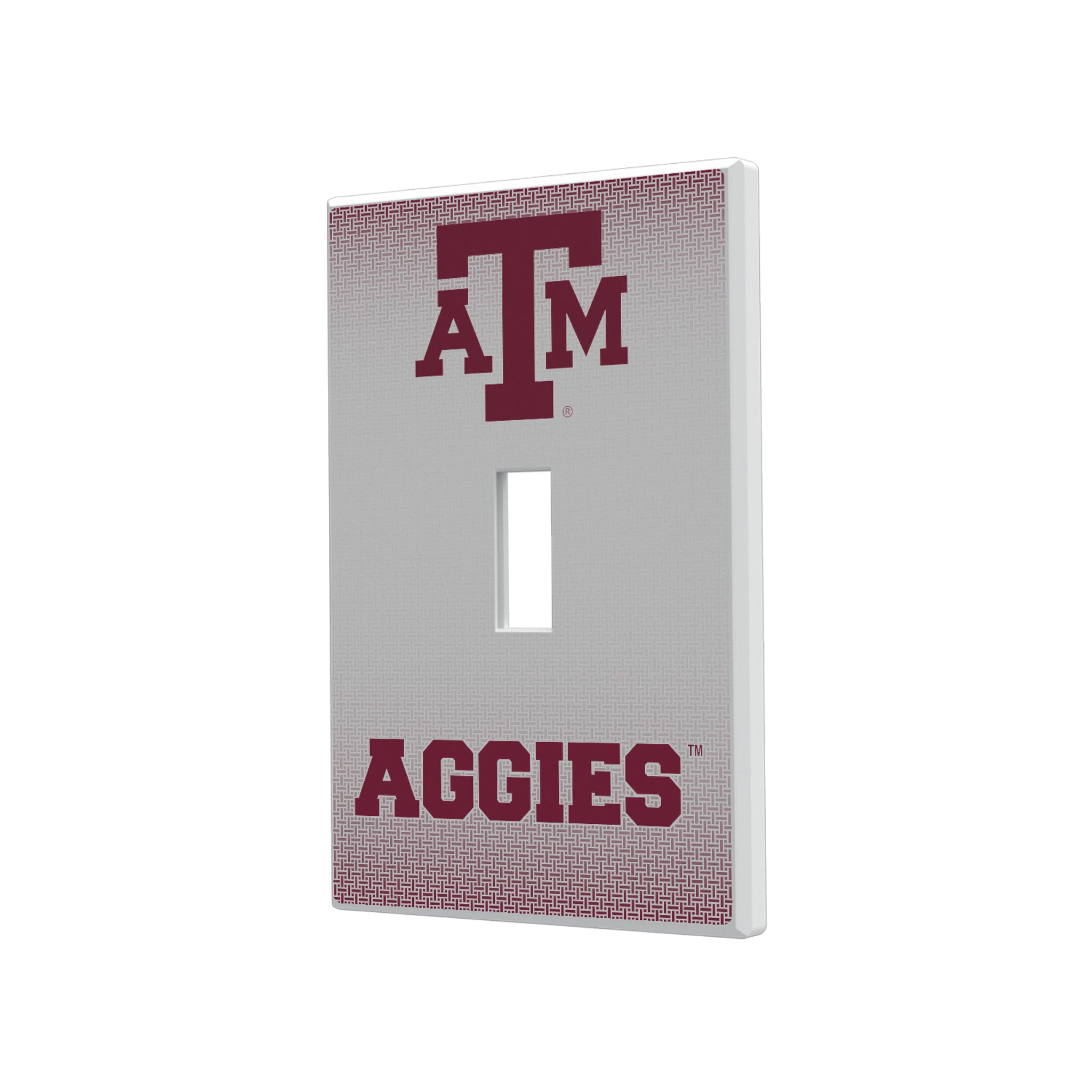 Texas A&M University Aggies Linen Hidden-Screw Light Switch Plate#Style_Single Toggle