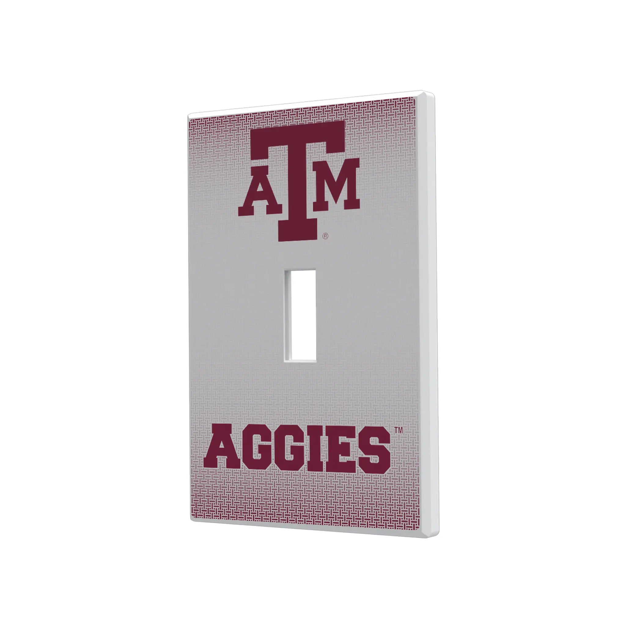 Texas A&M University Aggies Linen Hidden-Screw Light Switch Plate#Style_Single Toggle
