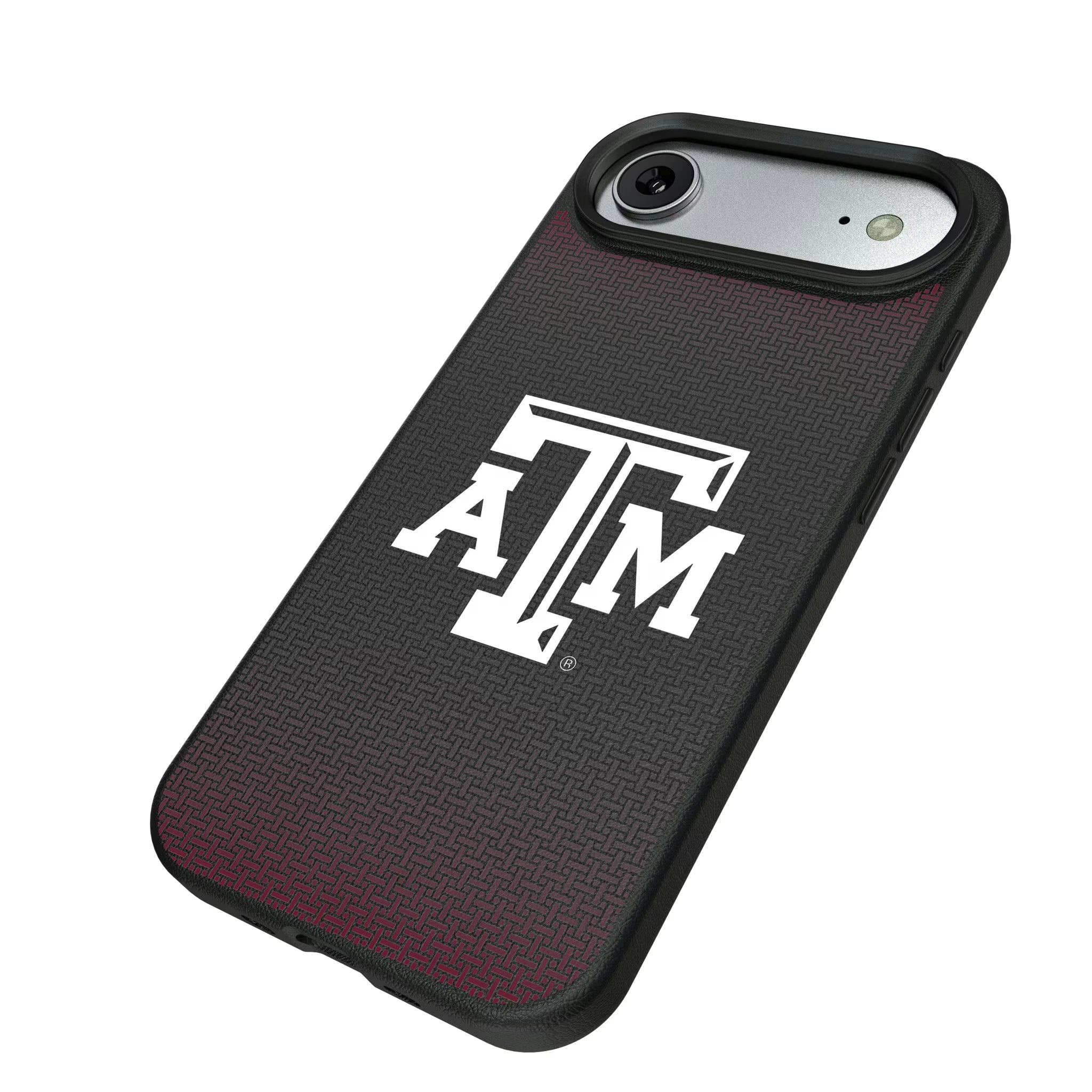 Texas A&M University Aggies Linen iPhone MagSafe Compatible Phone Case for Apple iPhone - Isometric View#Device_iPhone Air